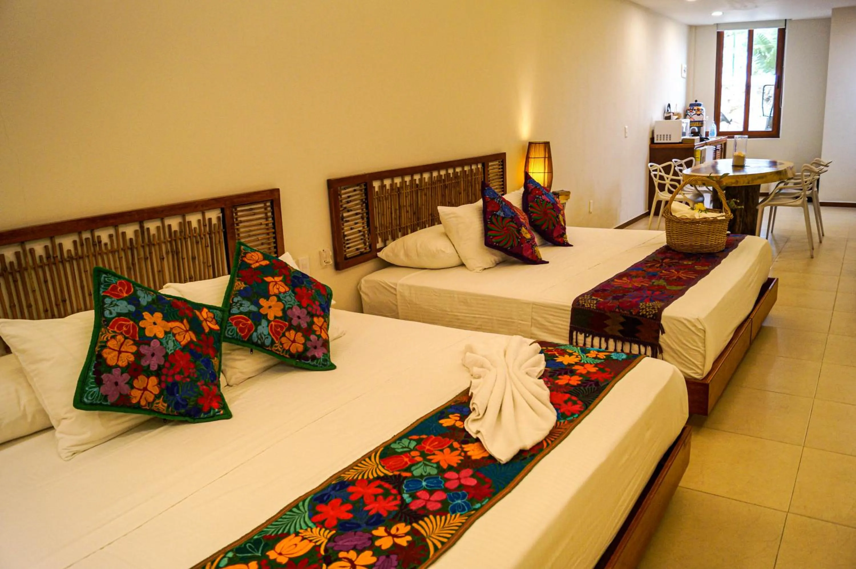 Bed in Hotel Azul Maya