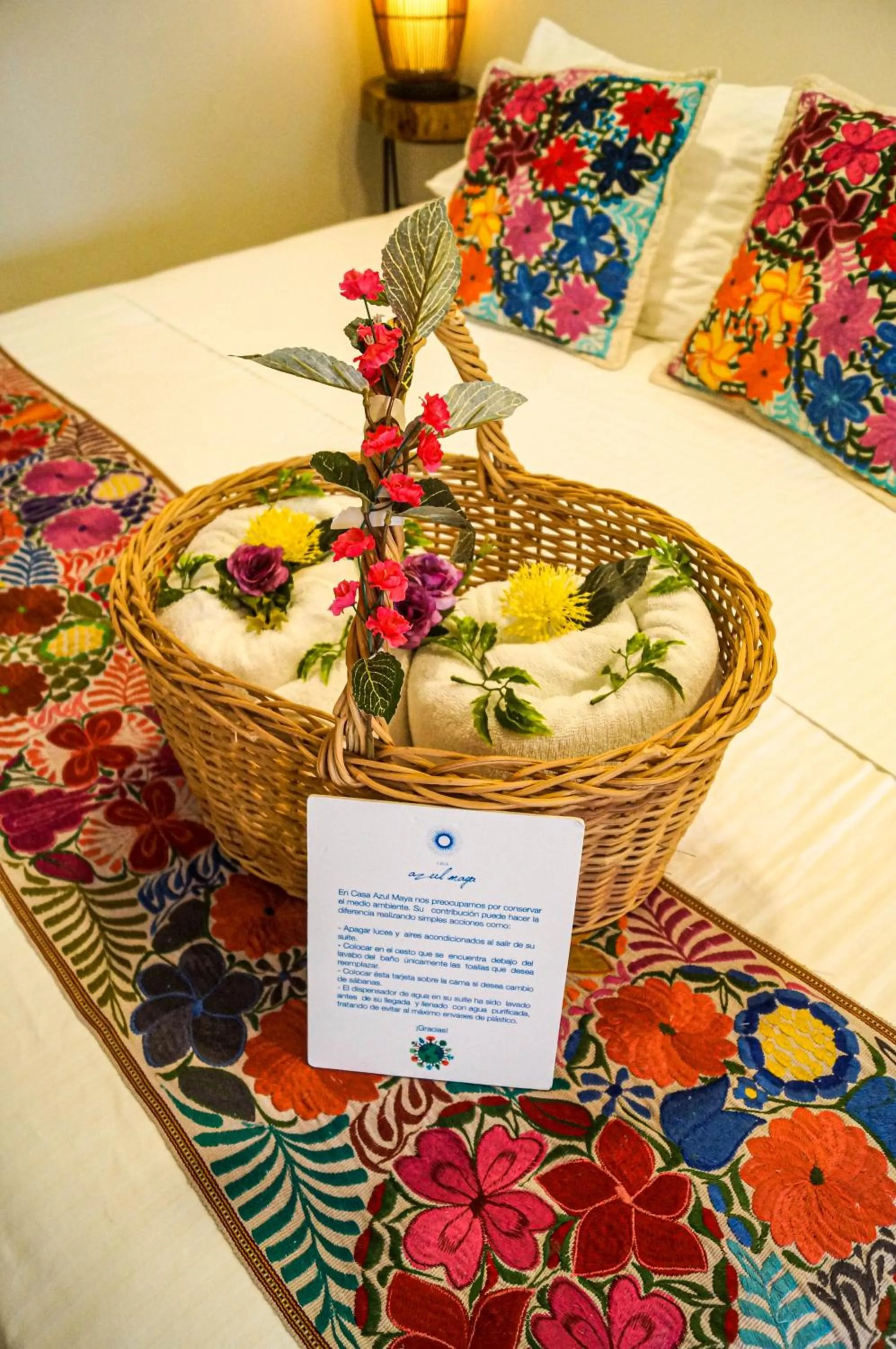 Bed in Hotel Azul Maya