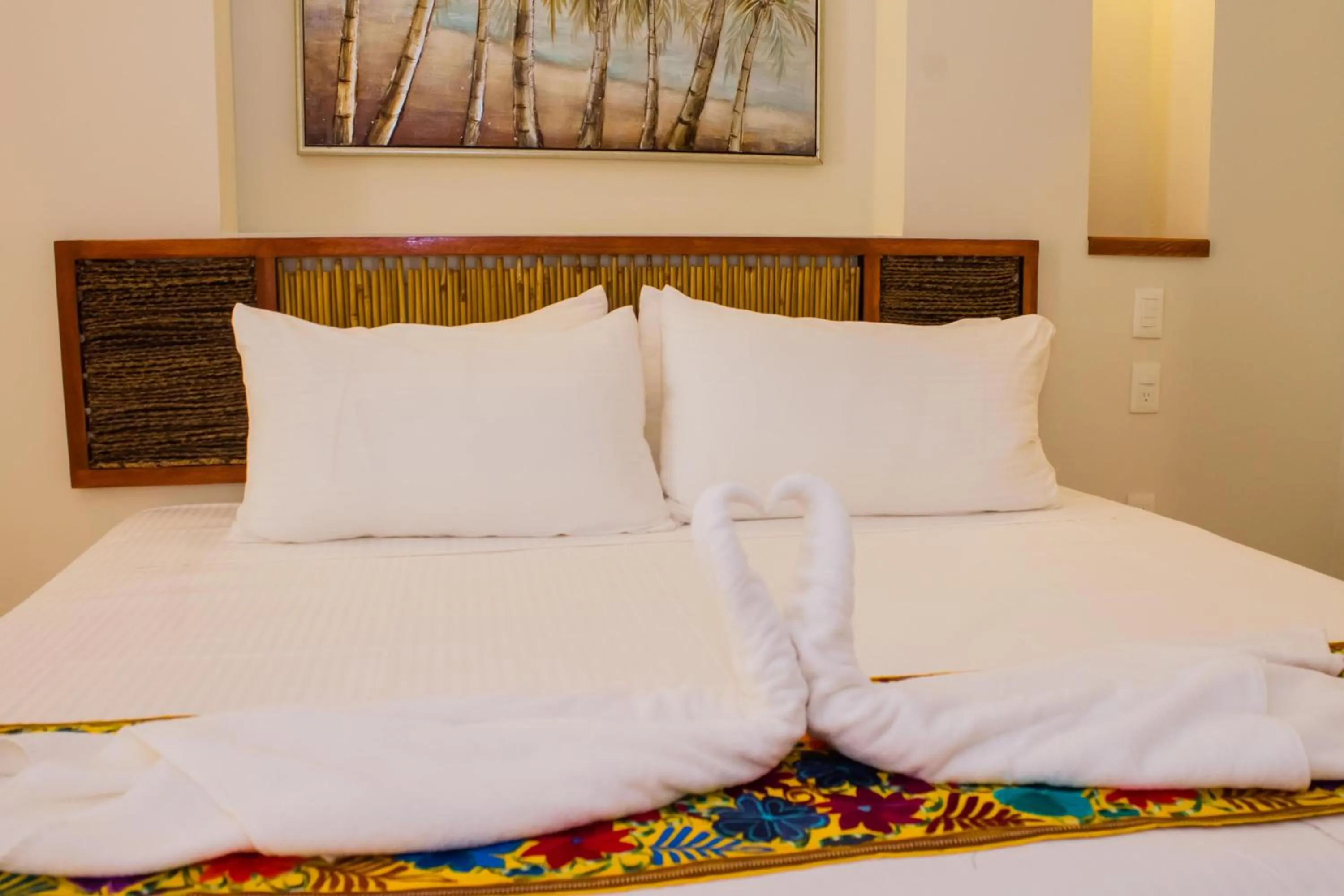 Bed in Hotel Azul Maya