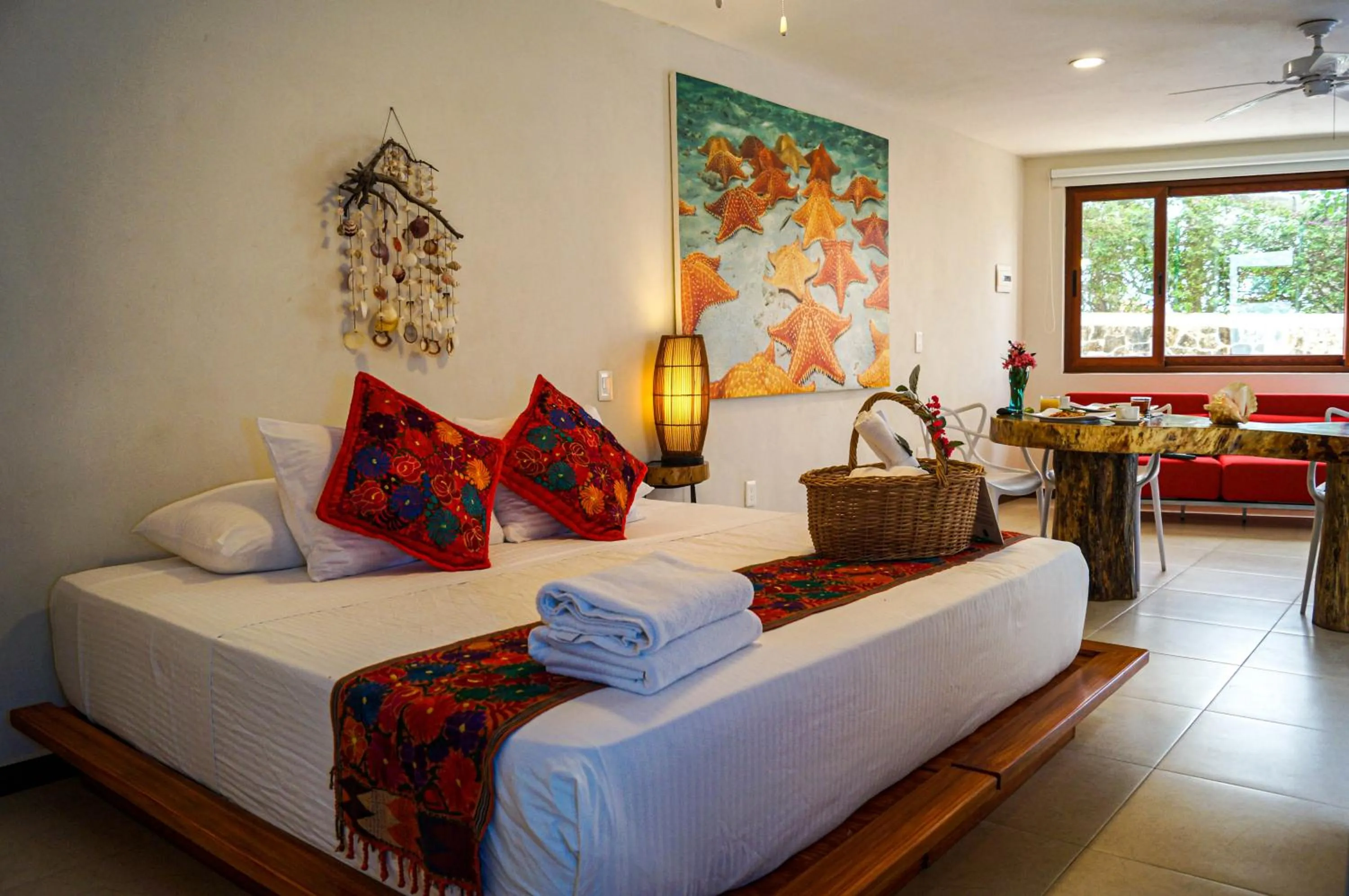 Bed in Hotel Azul Maya