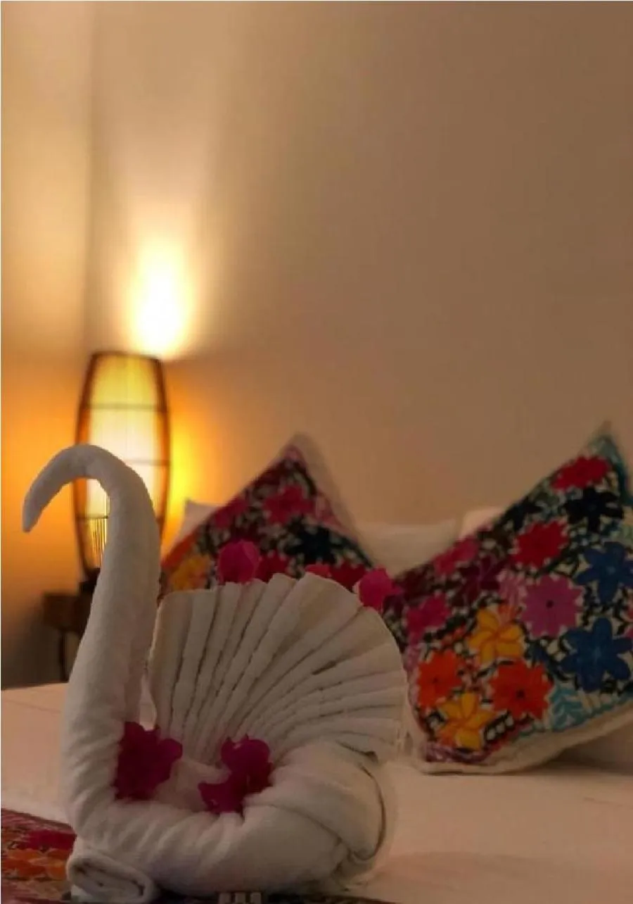 Bed in Hotel Azul Maya