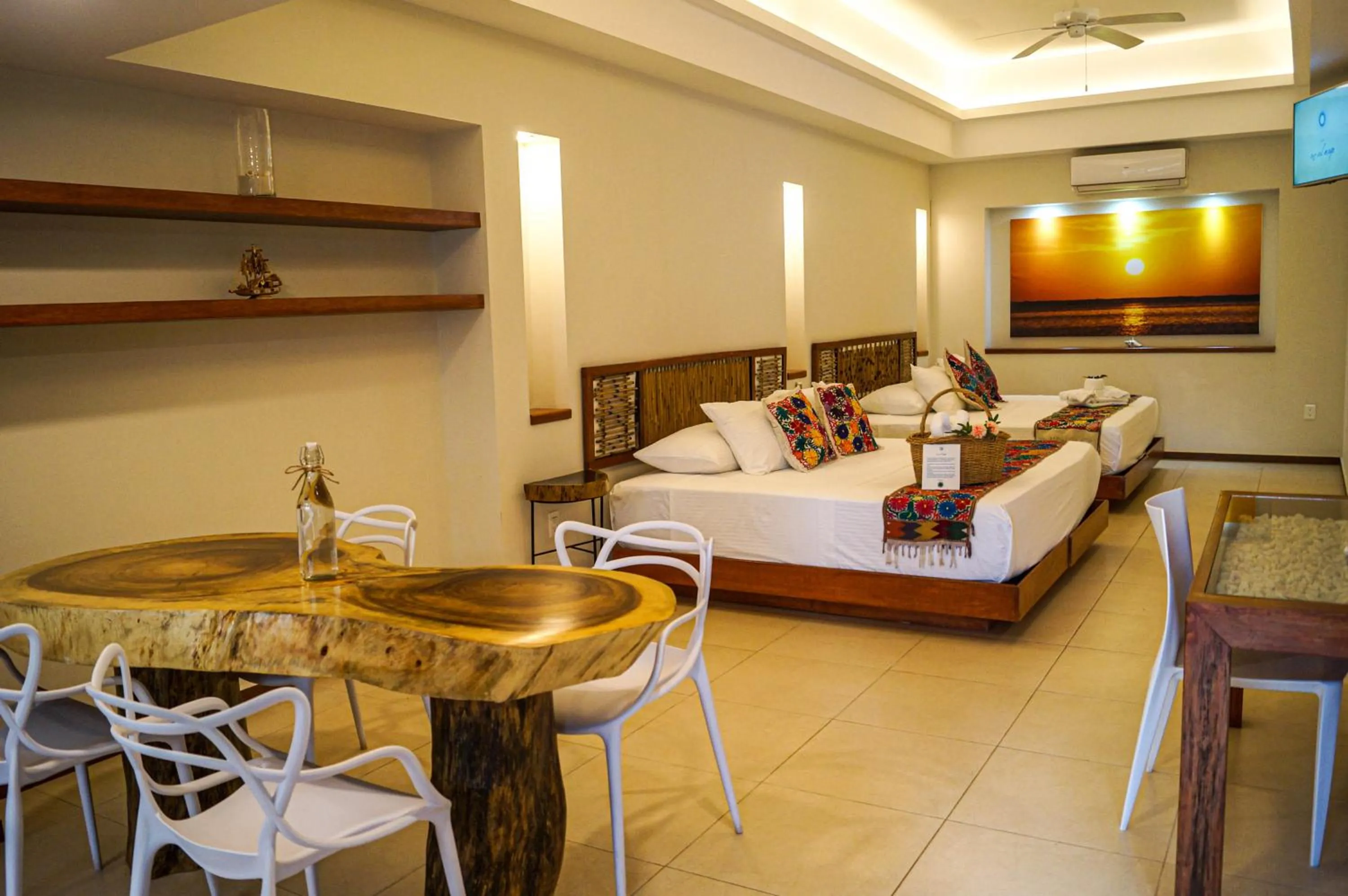 Bed in Hotel Azul Maya