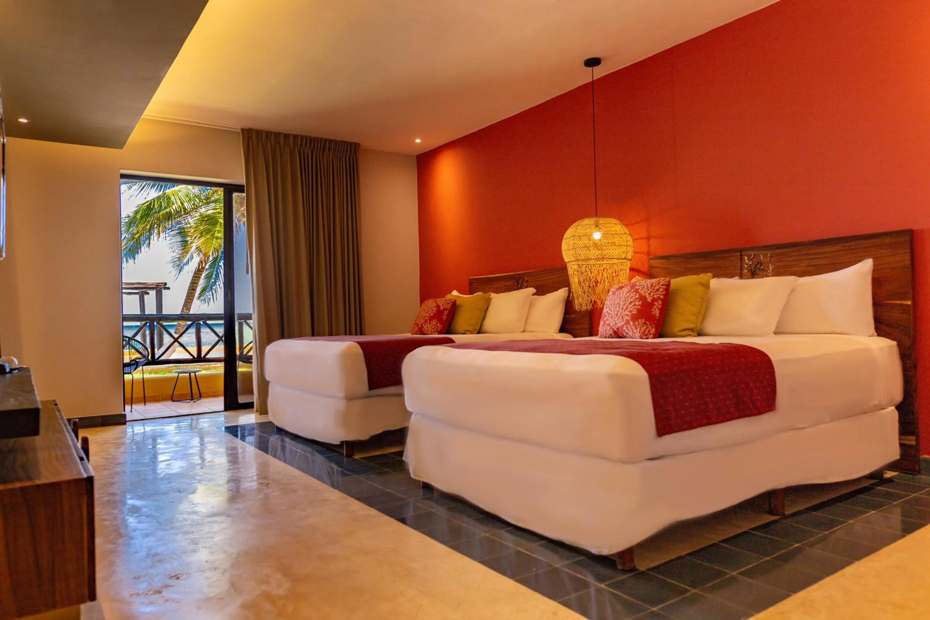 Decorative detail, Bed in Reef Yucatán All Inclusive & Convention Center