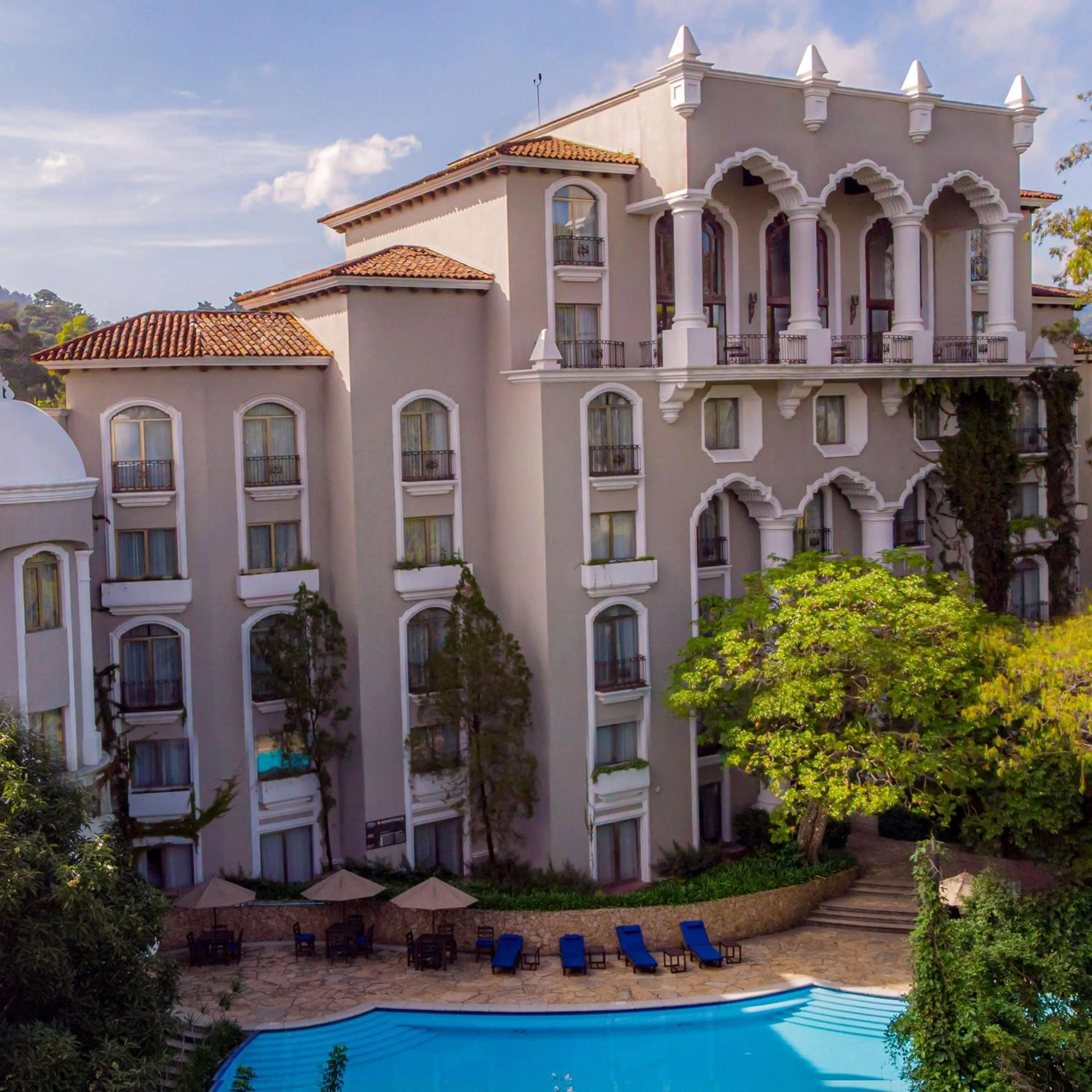 Pool view in Hilton Guatemala City, Guatemala