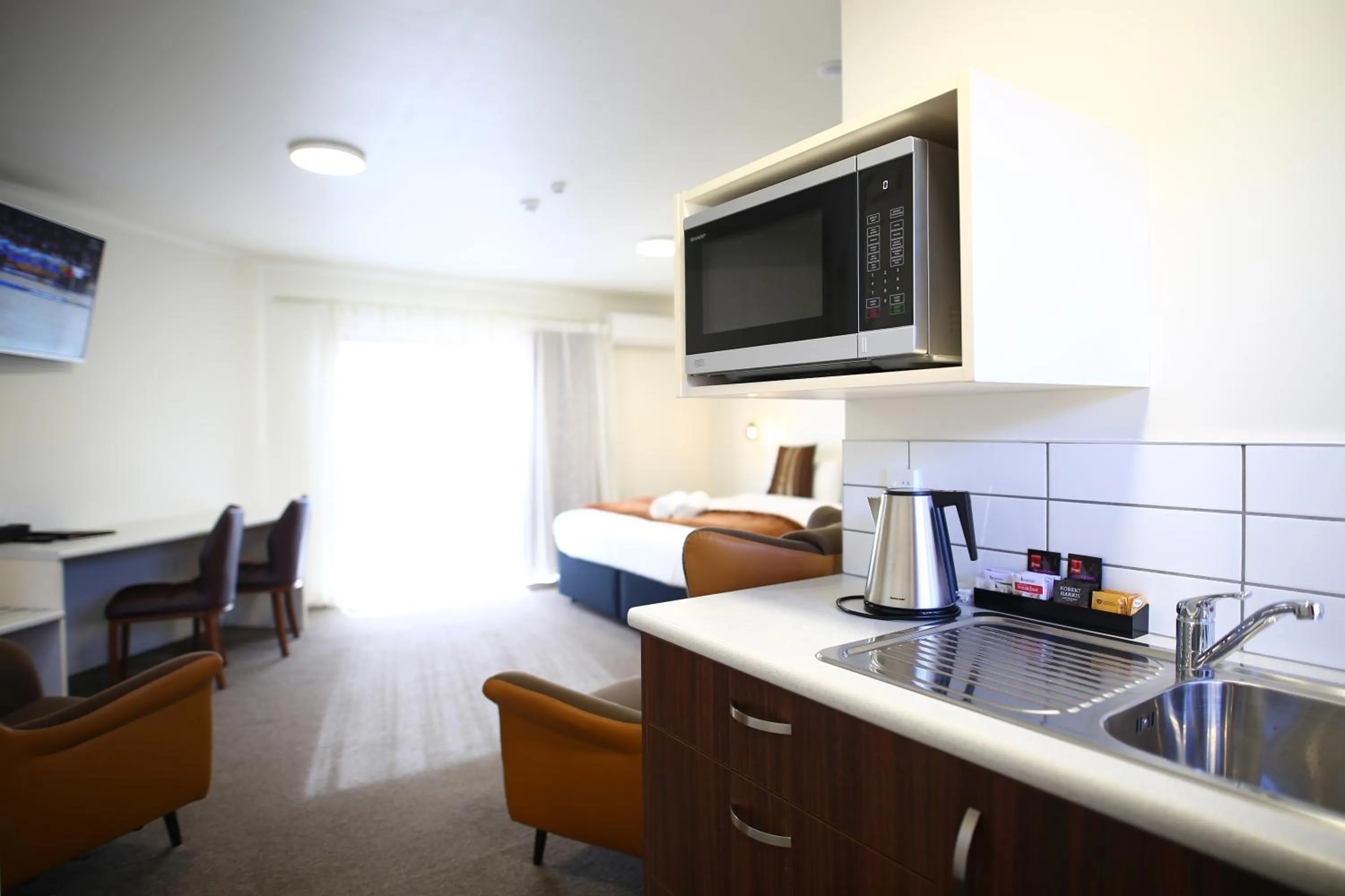Kitchen or kitchenette in Heritage Court Lodge Oamaru