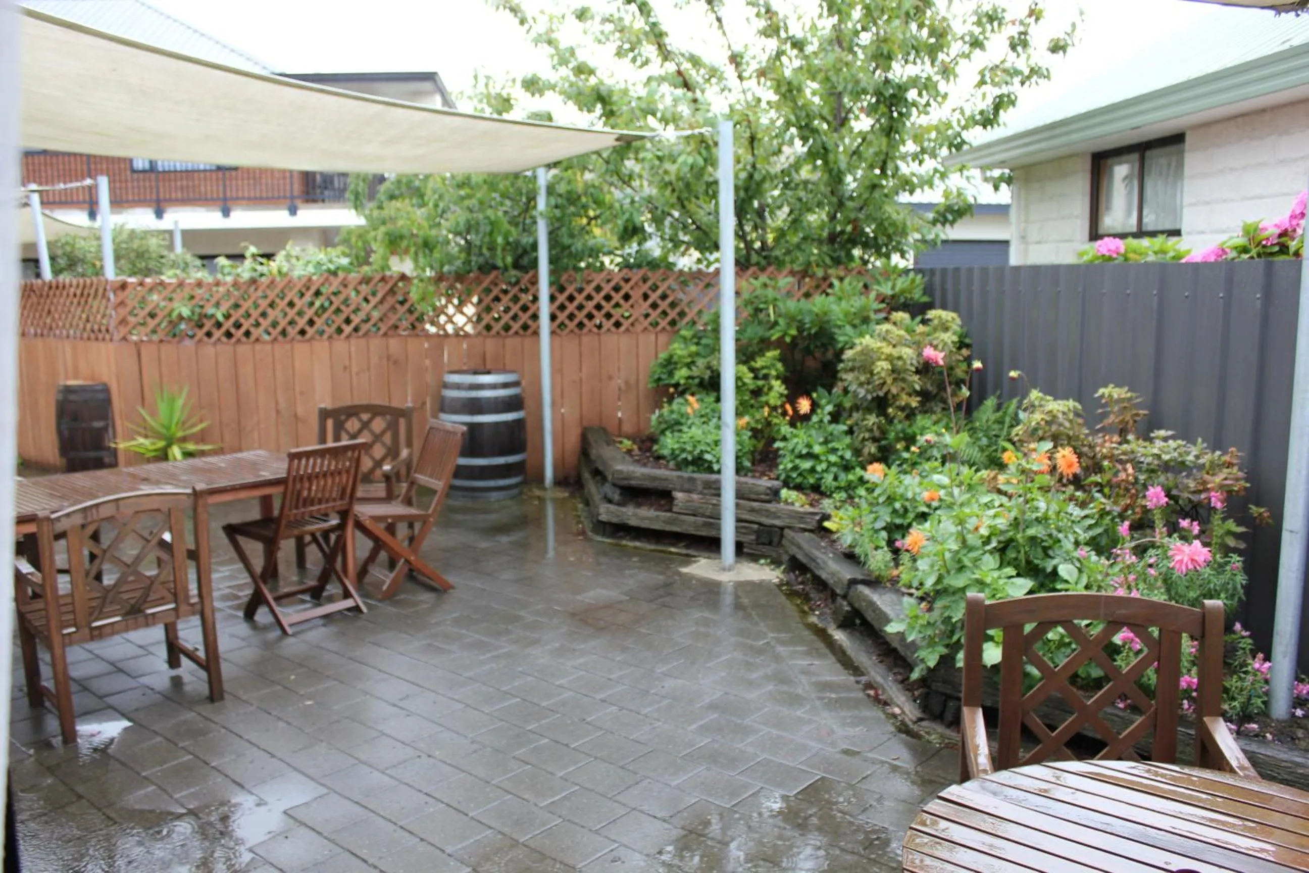Patio in Heritage Court Lodge Oamaru