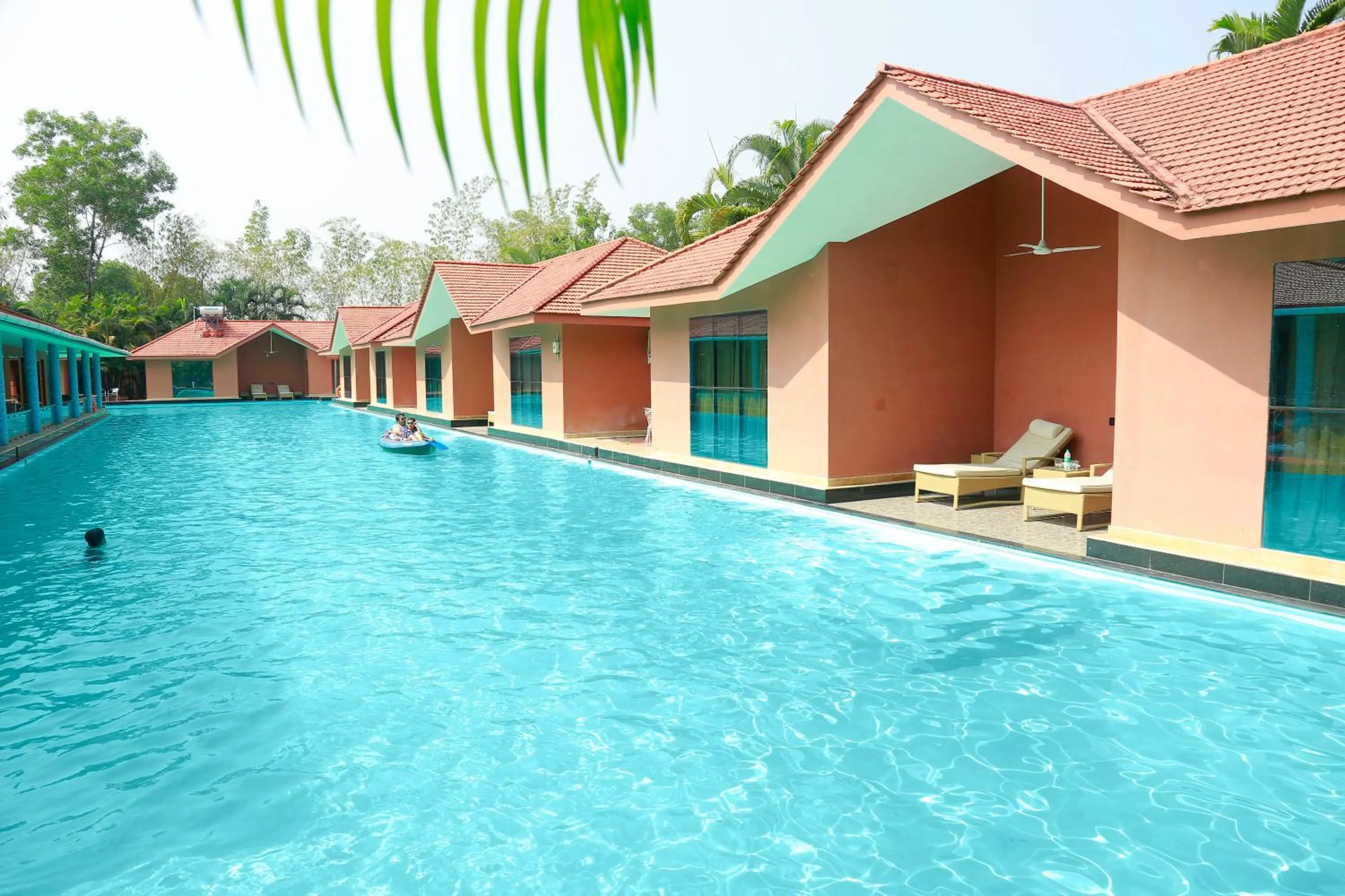 Pool view in SAJ Earth Resort & Convention Center , Kochi