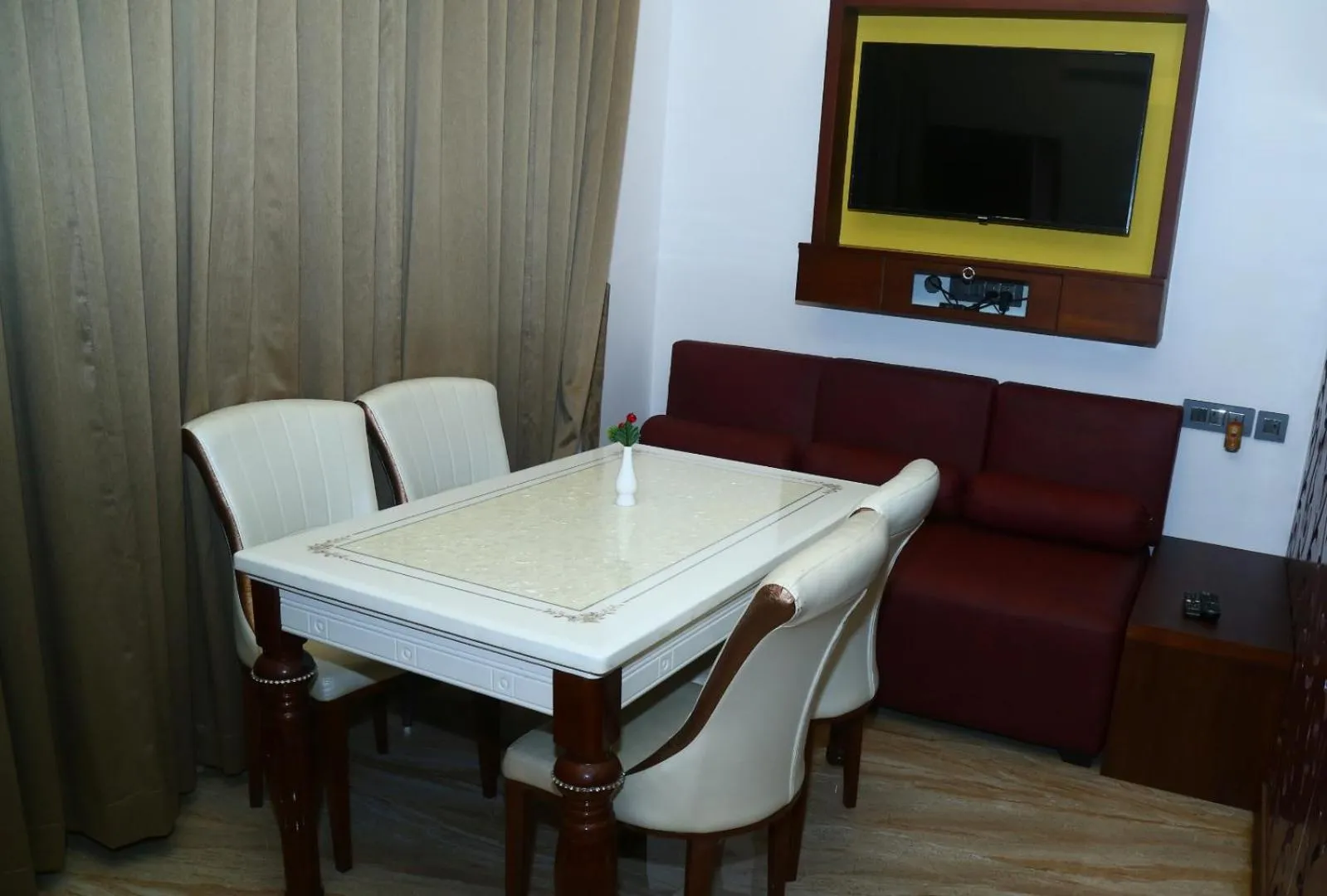 Dining area in SAJ Earth Resort & Convention Center , Kochi