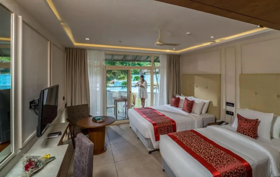 Photo of the whole room, Bed in Vythiri Village