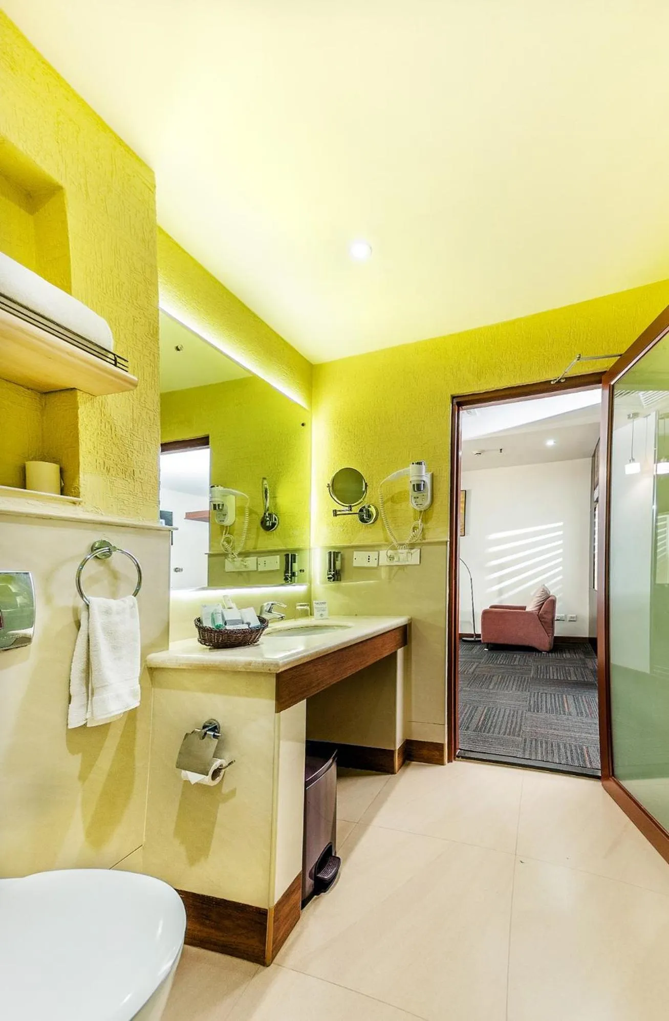 Bathroom, Bed in Flora Airport Hotel and Convention Centre Kochi