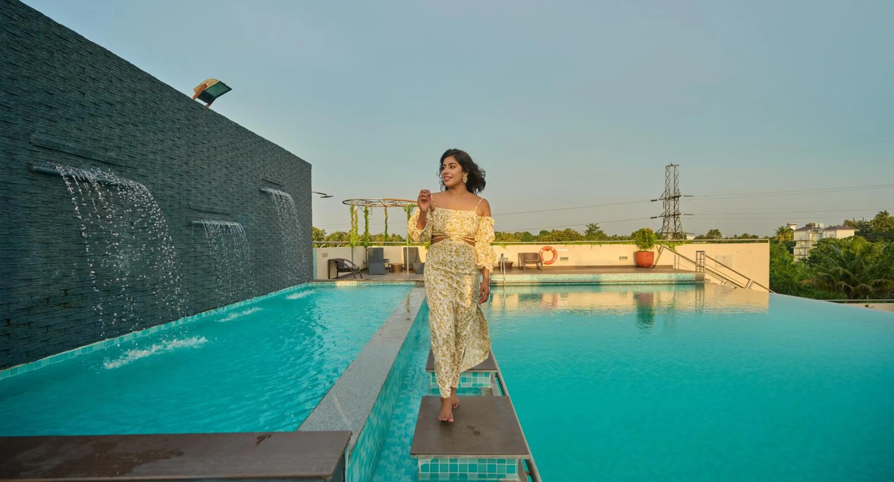 Pool view in Flora Airport Hotel and Convention Centre Kochi