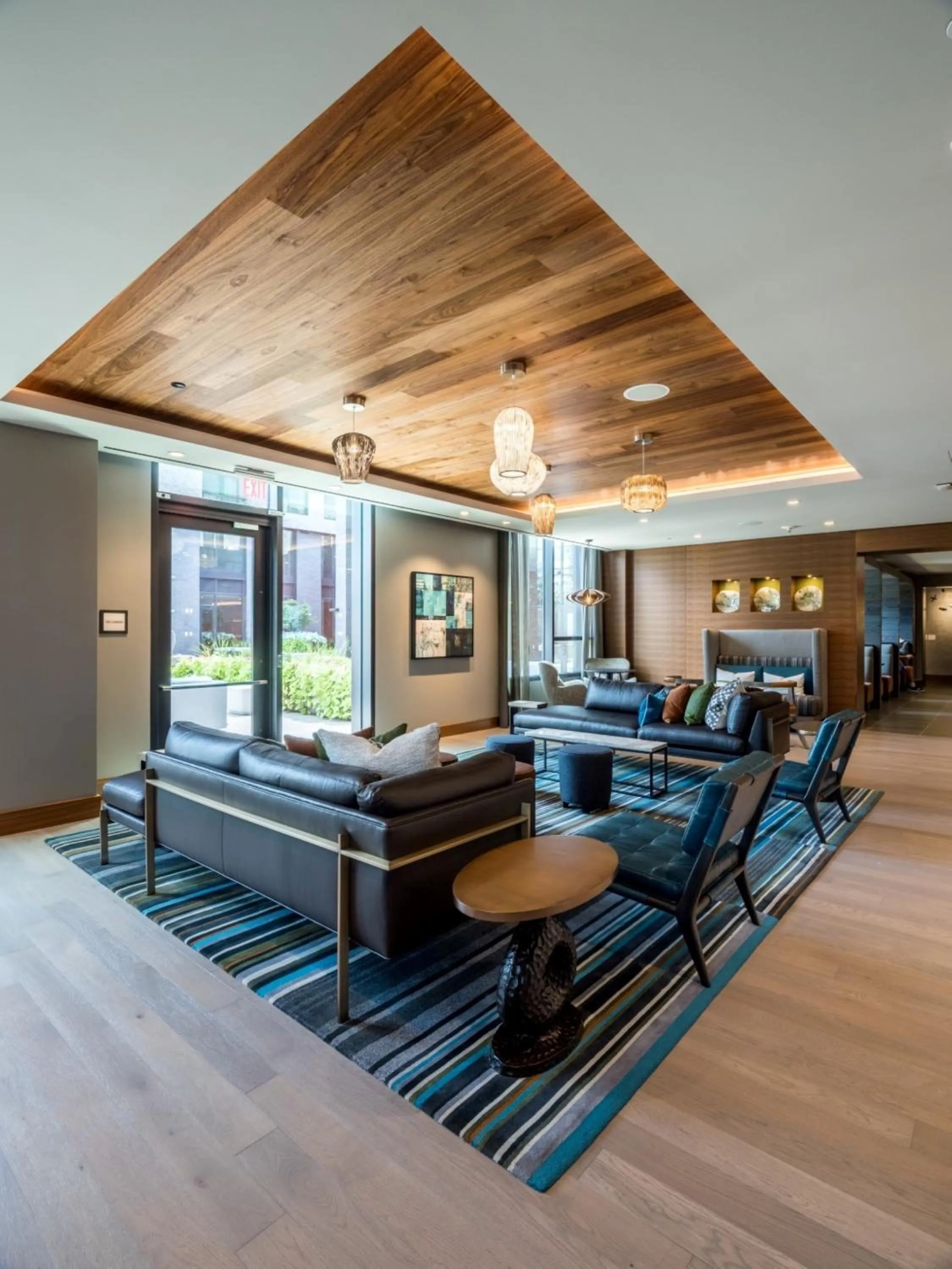 Seating area in Global Luxury Suites at Reston Town Center