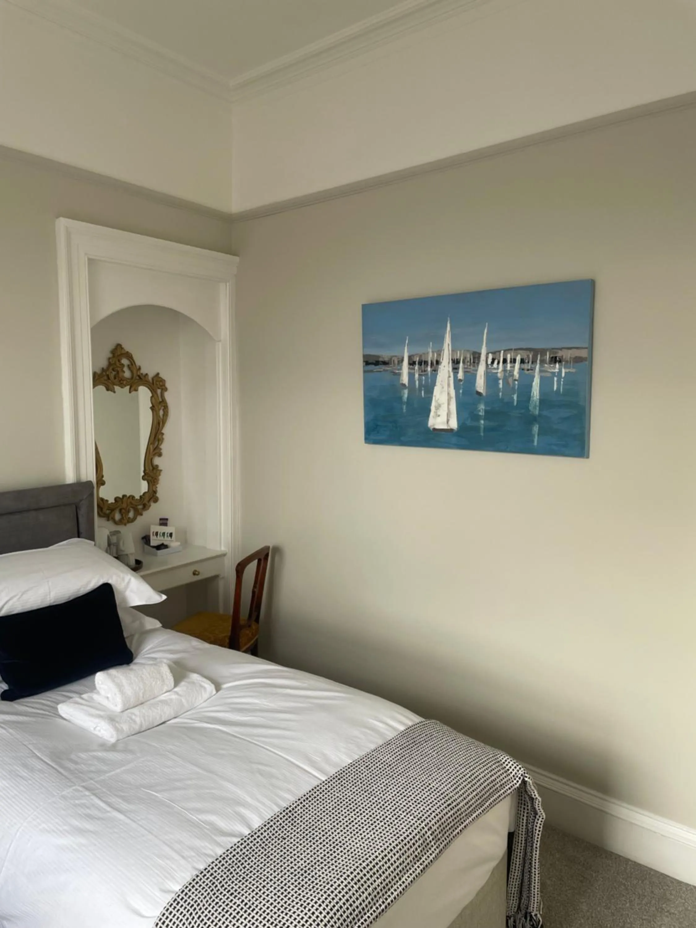 Bed in The Garret Hotel