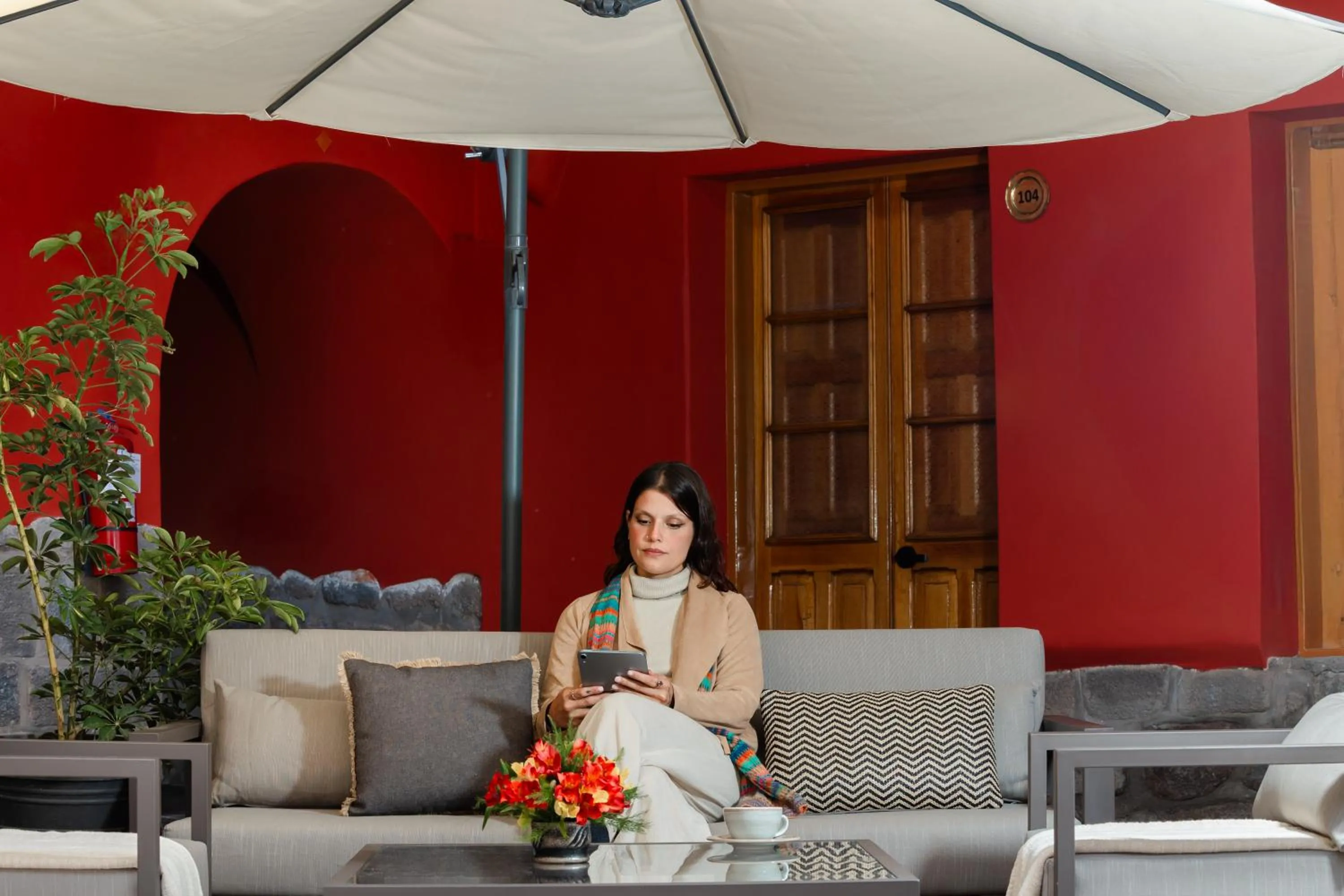 Seating area in Hotel Hacienda Sonqori Centro Histórico