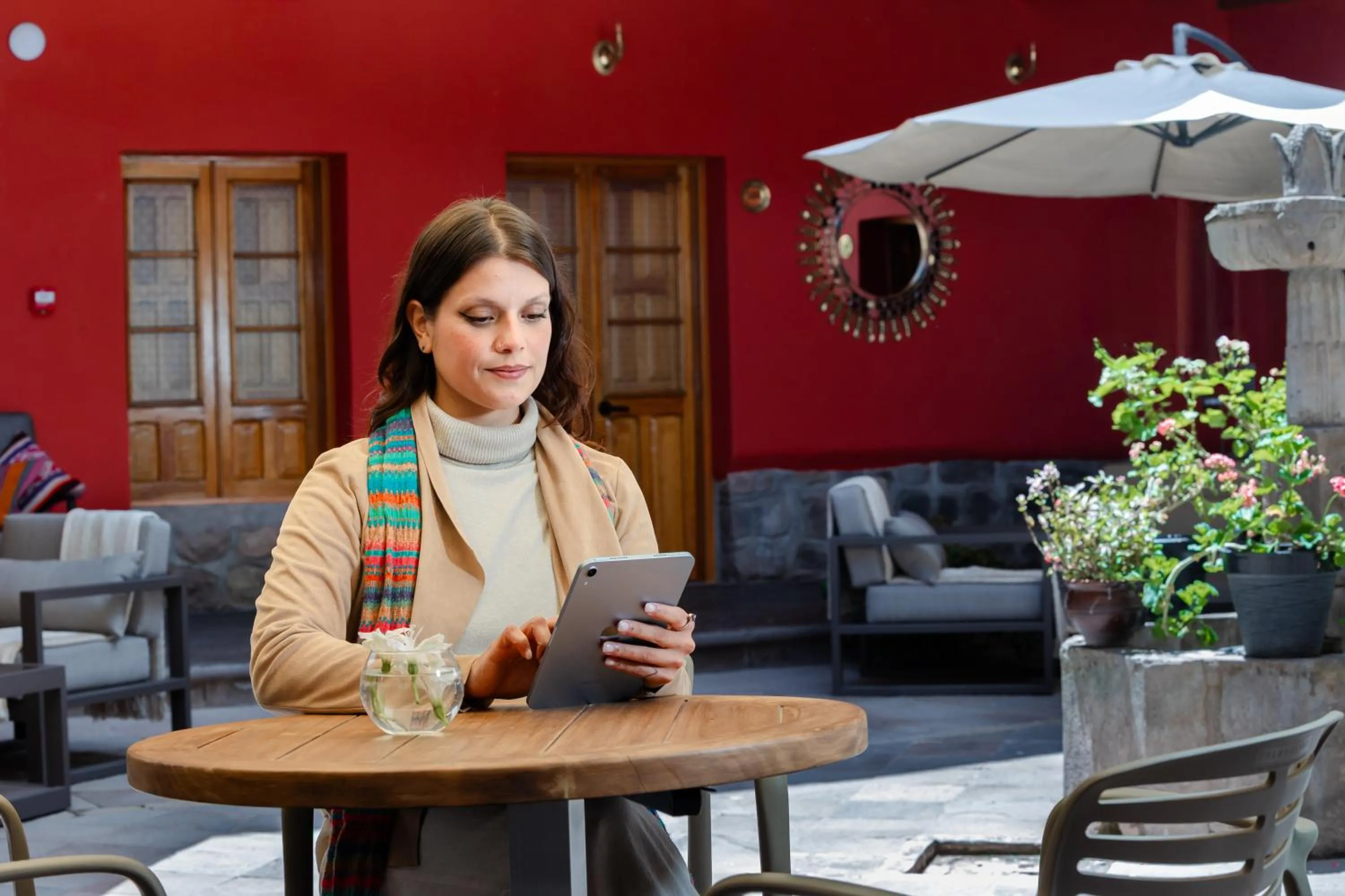 Seating area in Hotel Hacienda Sonqori Centro Histórico