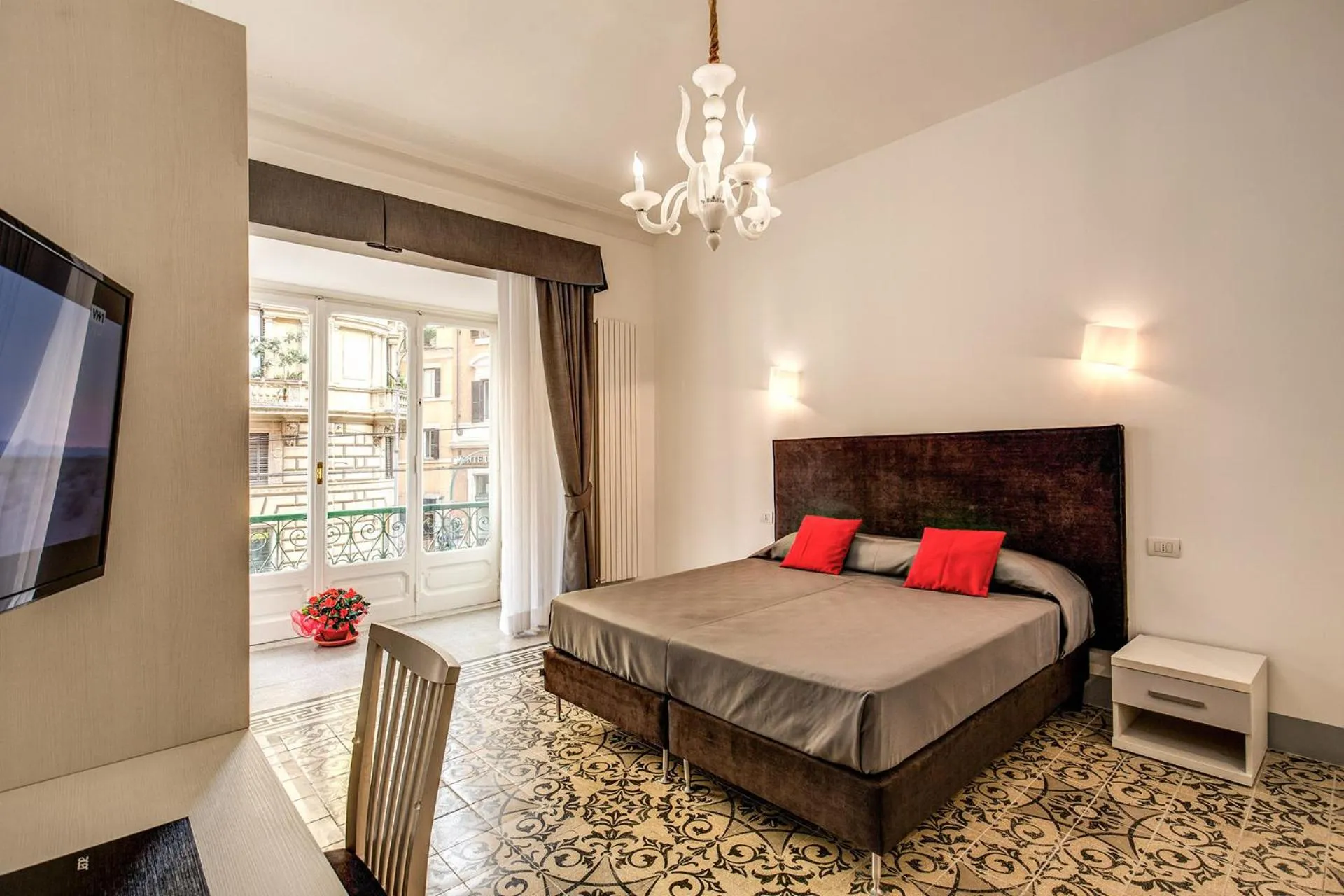 Bed in Feronia Guest house