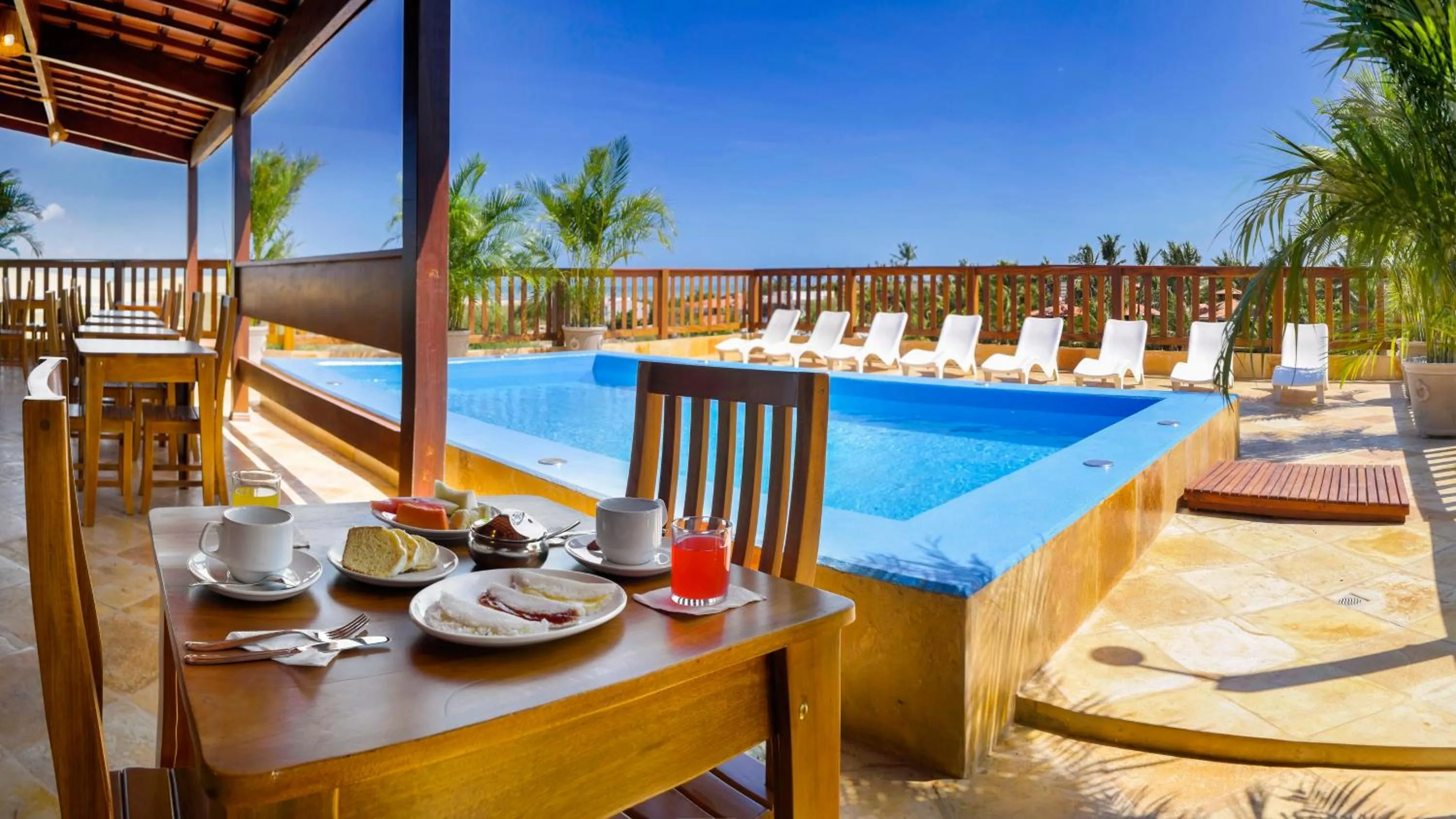 Pool view in Mini Hotel Dunas