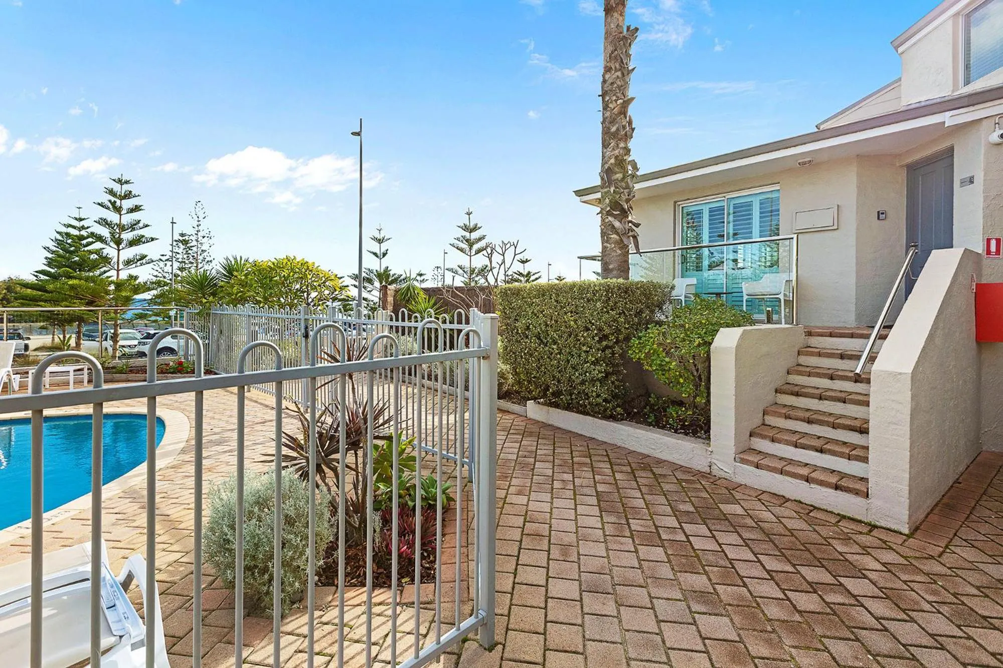 Pool view in Seashells Scarborough