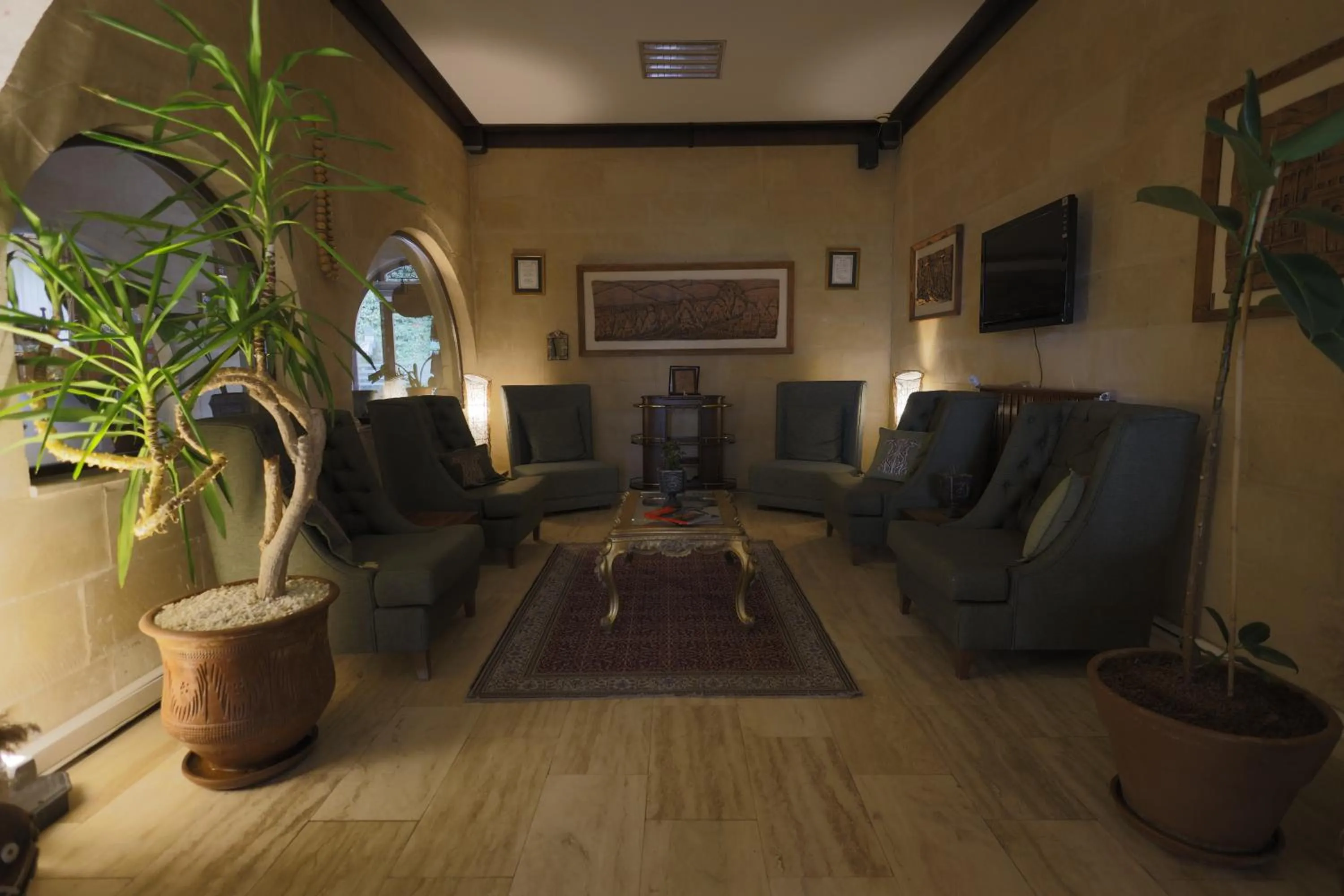 Living room in Uchisar Kaya Otel