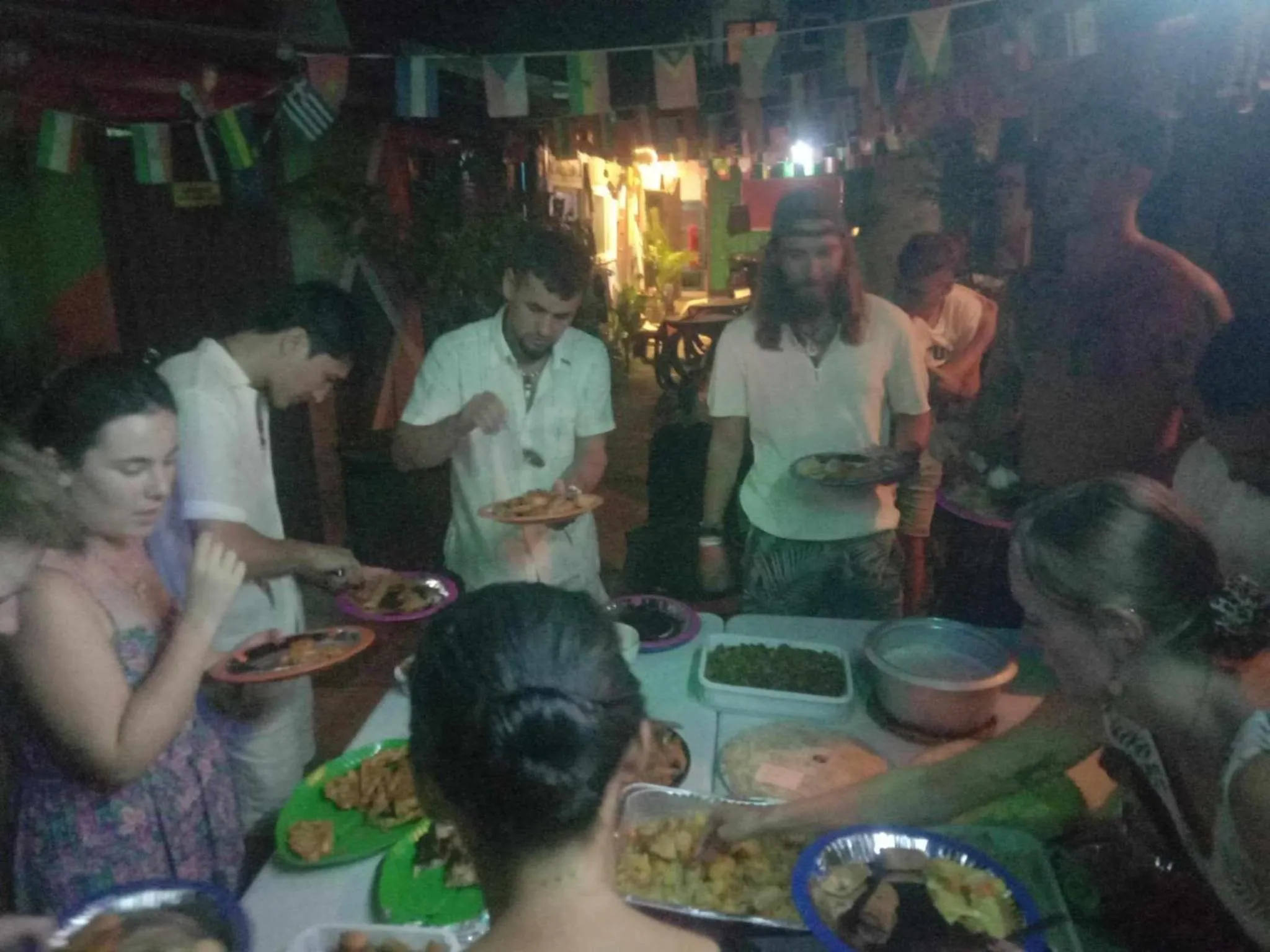 group of guests in Sun Valley Hostel