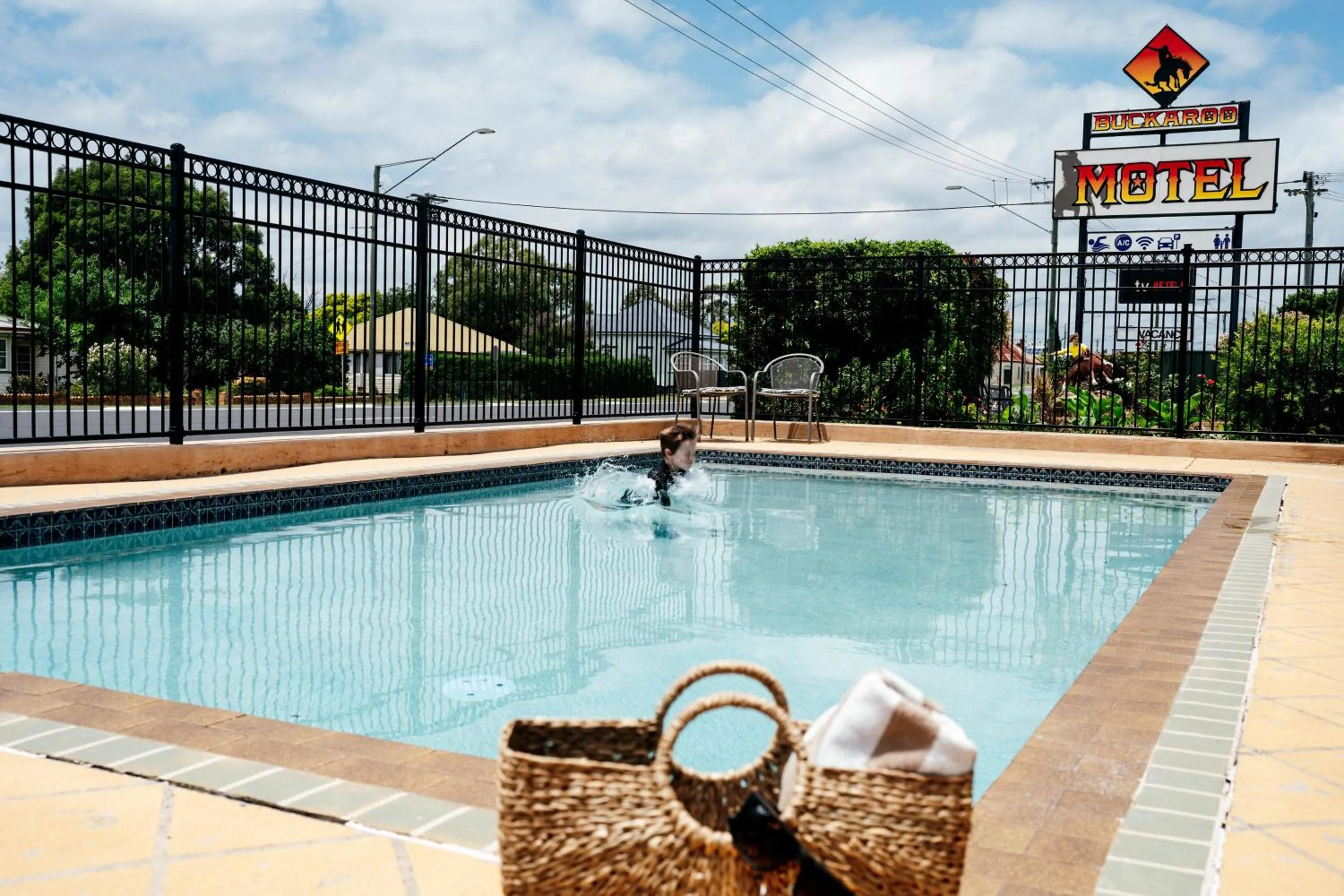 Swimming pool in Buckaroo Motor Inn