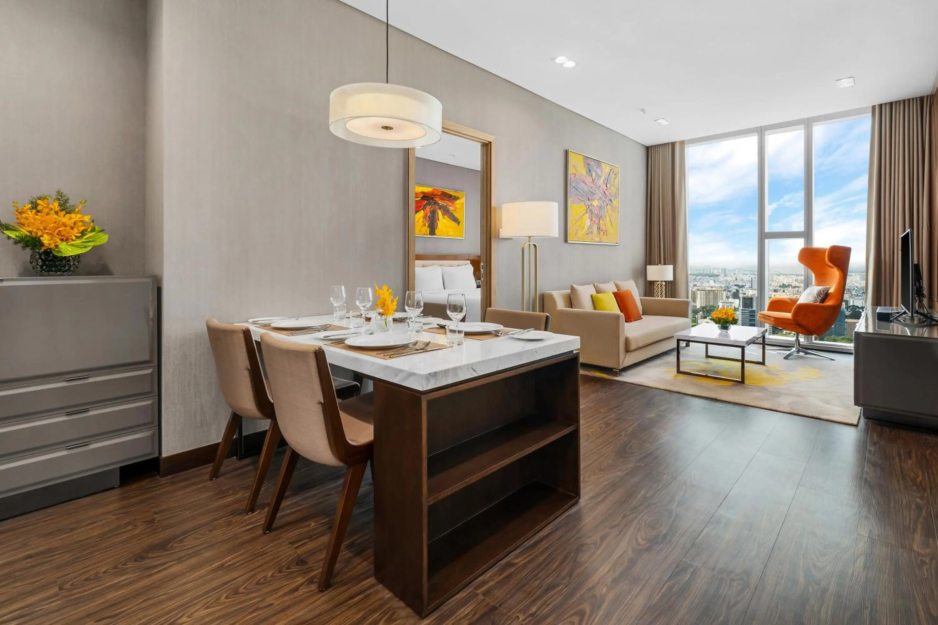 Living room in Sedona Suites Ho Chi Minh City