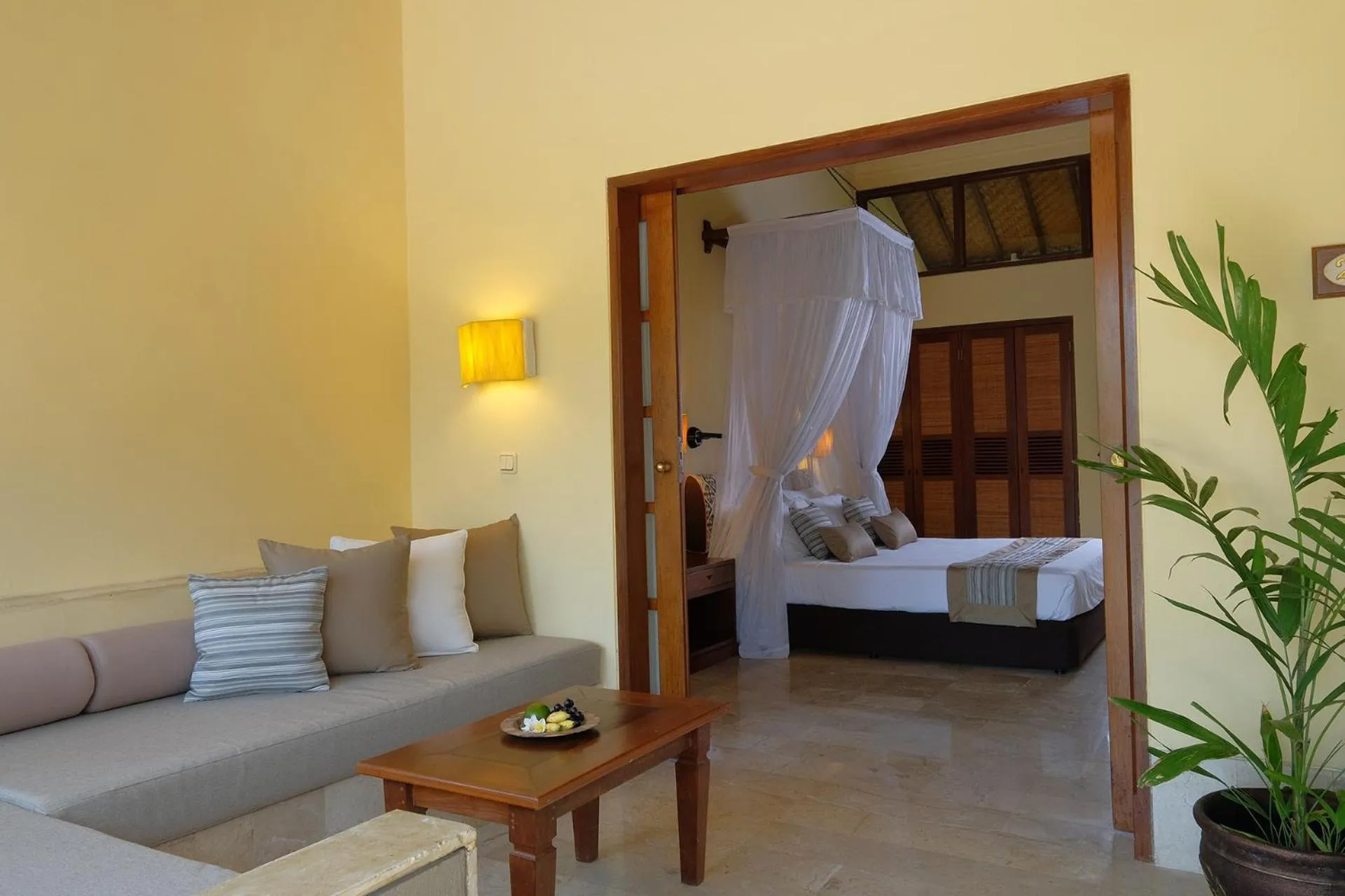 Balcony/Terrace, Bed in Mimpi Resort Menjangan