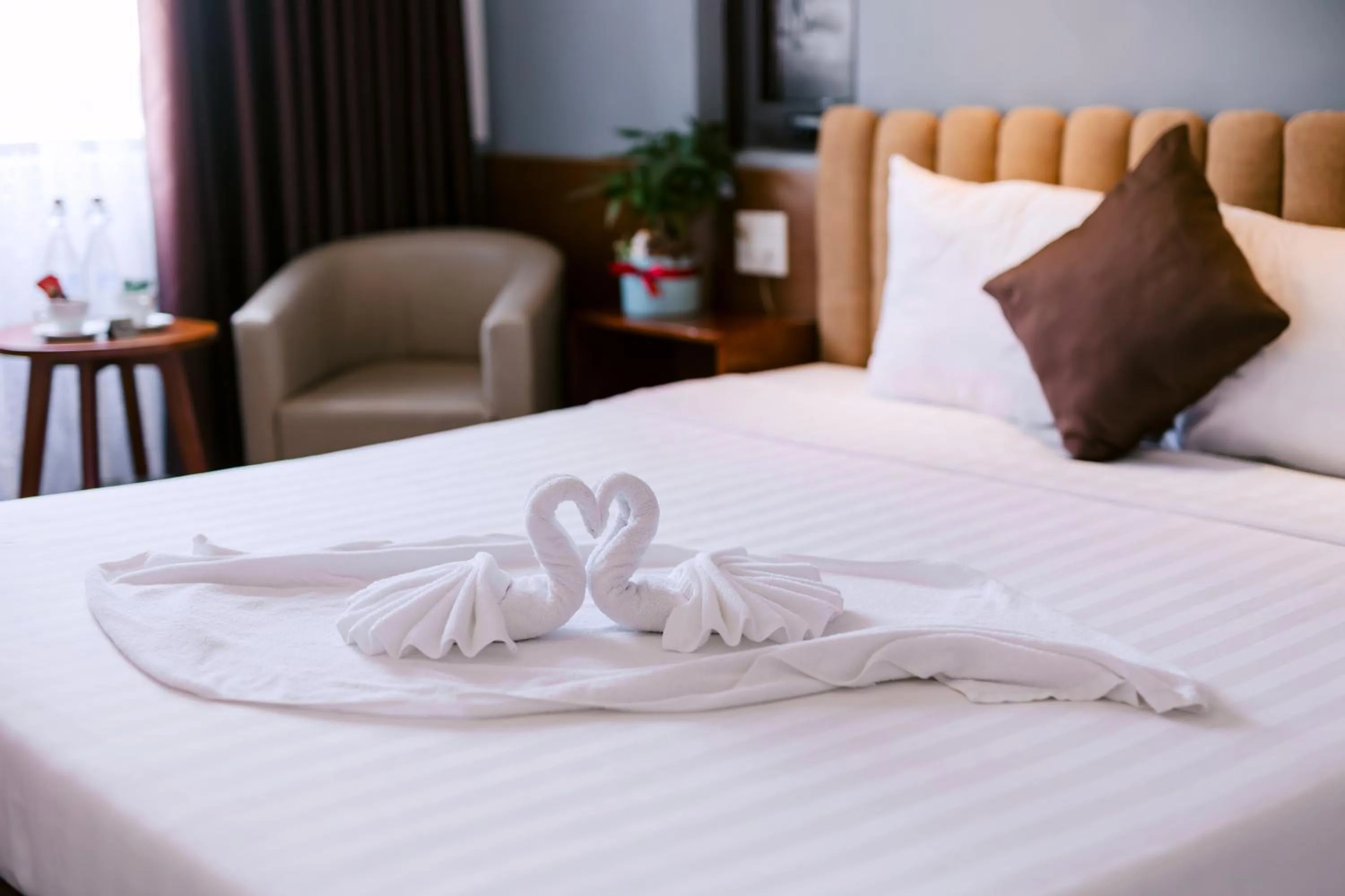 Bed in Gardenia Hue Hotel