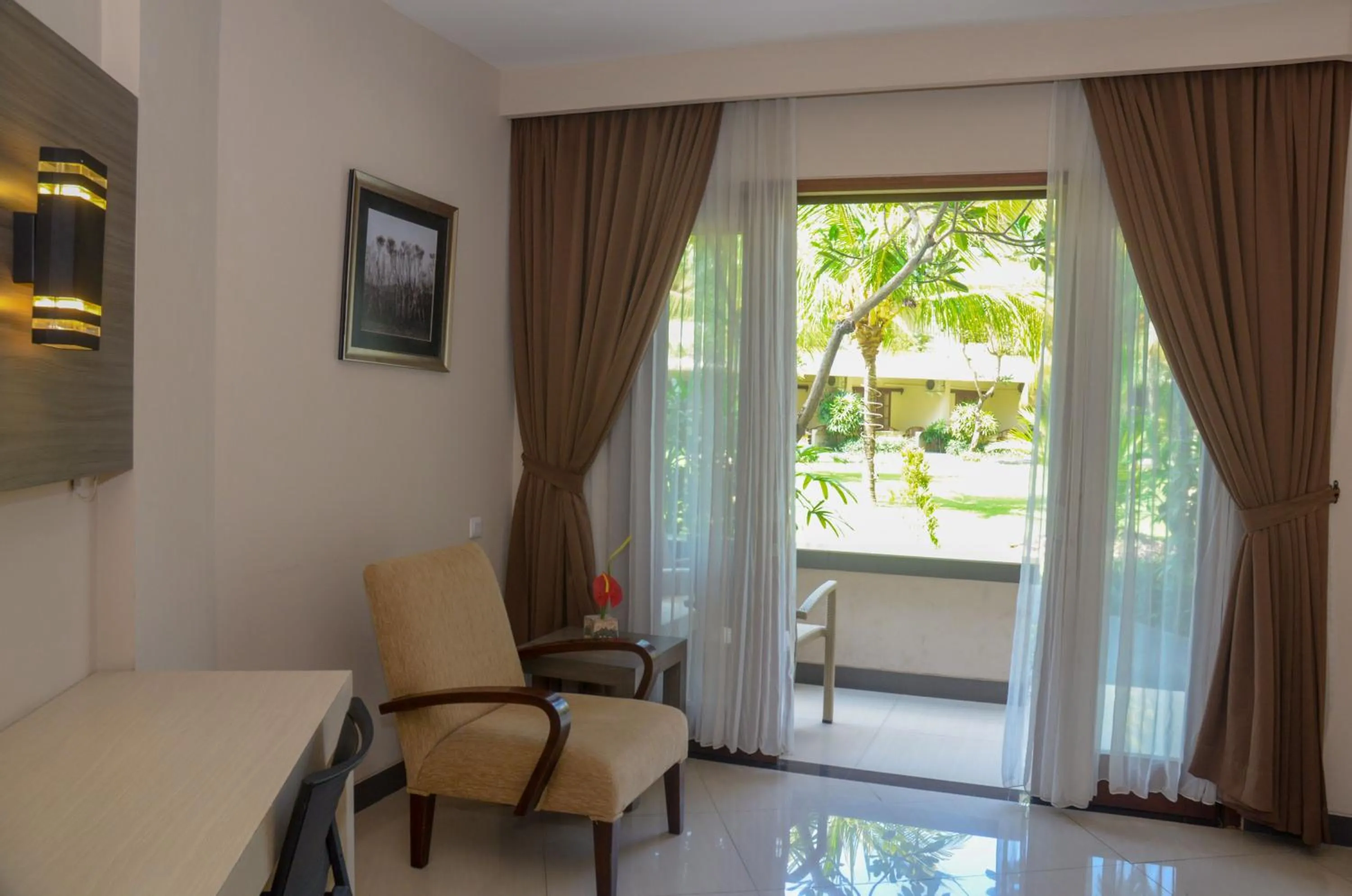 Seating area in Lombok Raya Hotel