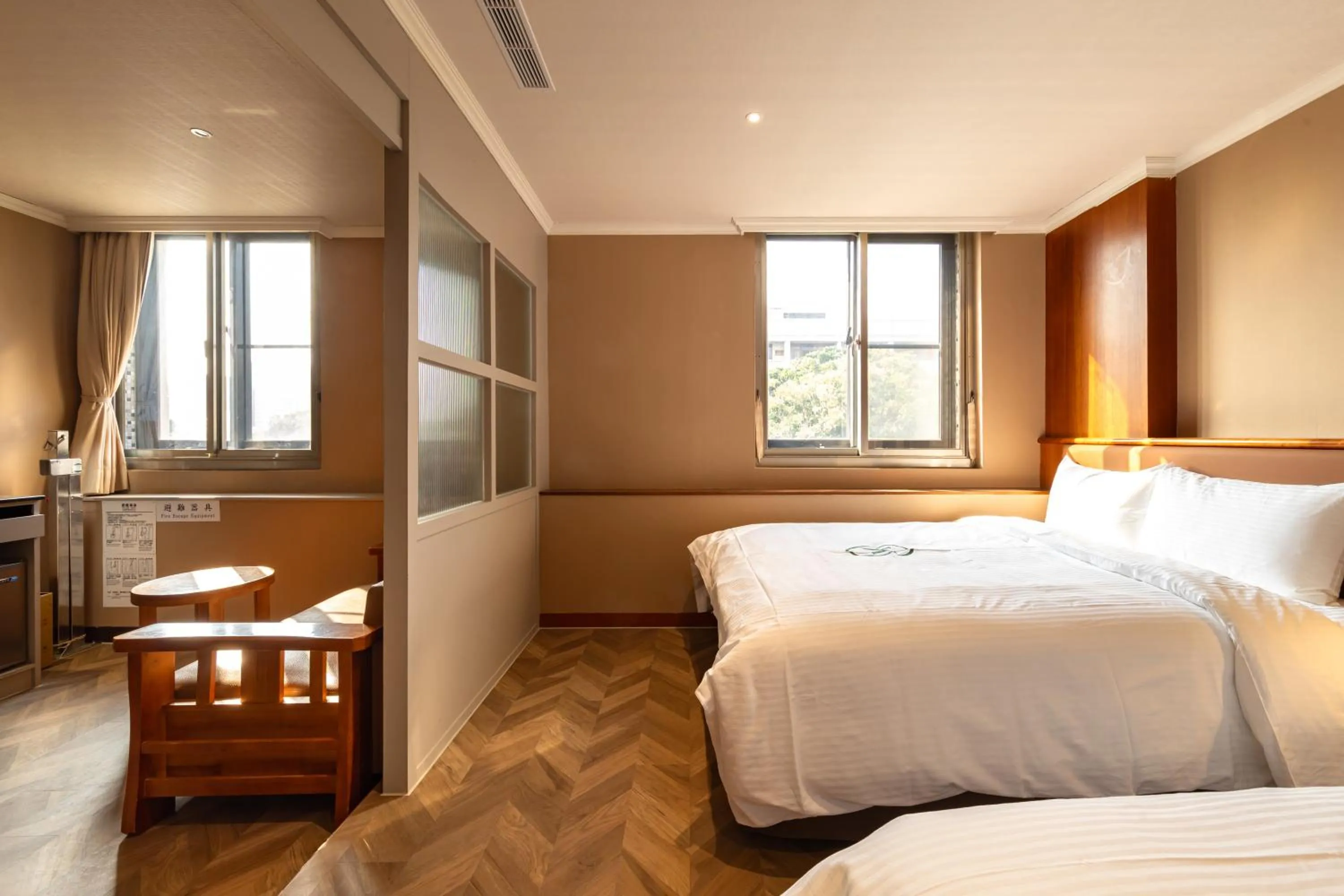 Bed in 露夏旅社 l 納康商旅 l 智能入住 l 鄰近花園夜市