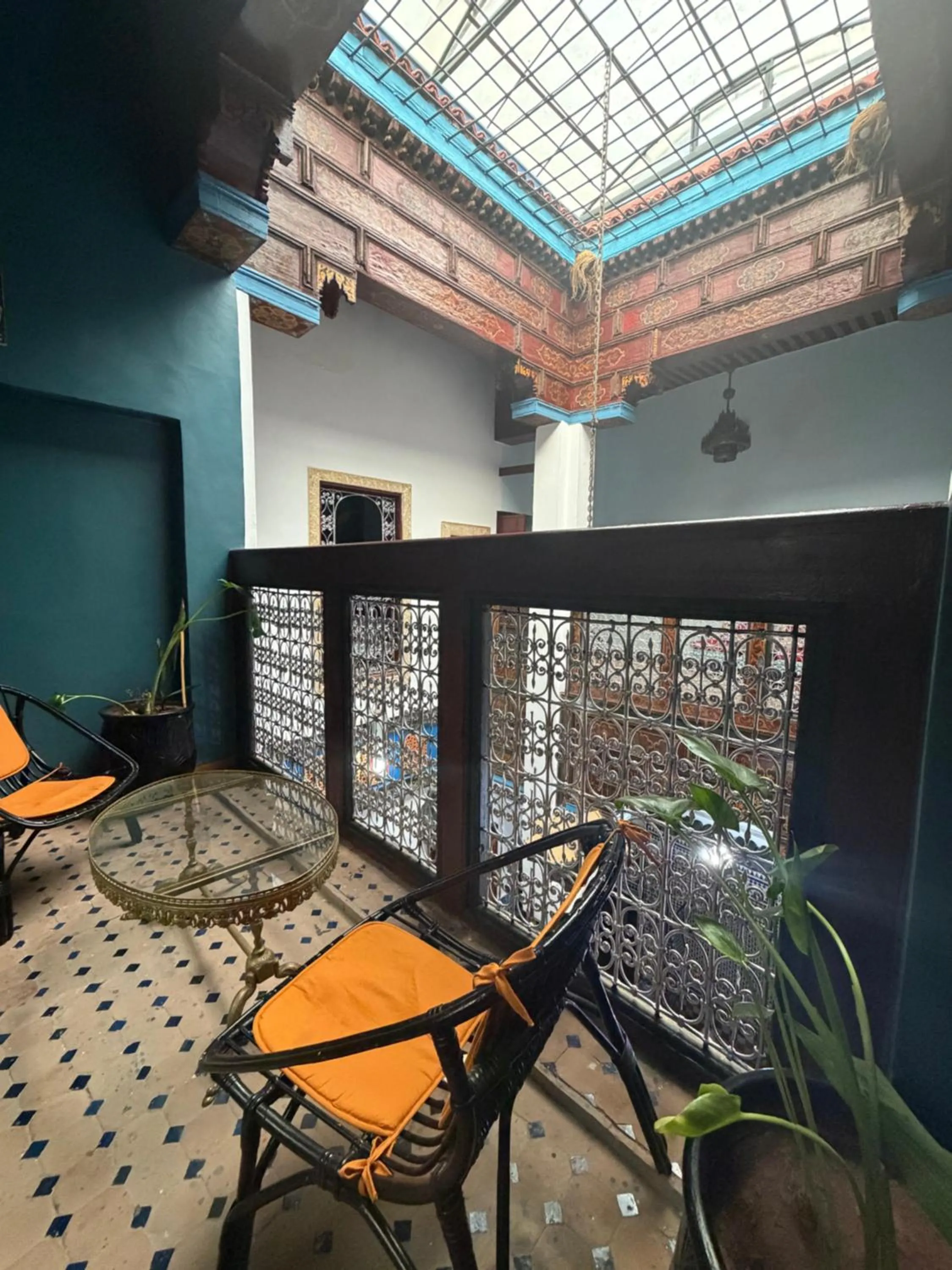 Balcony/Terrace in Riad Dar FES 12 century luxury home