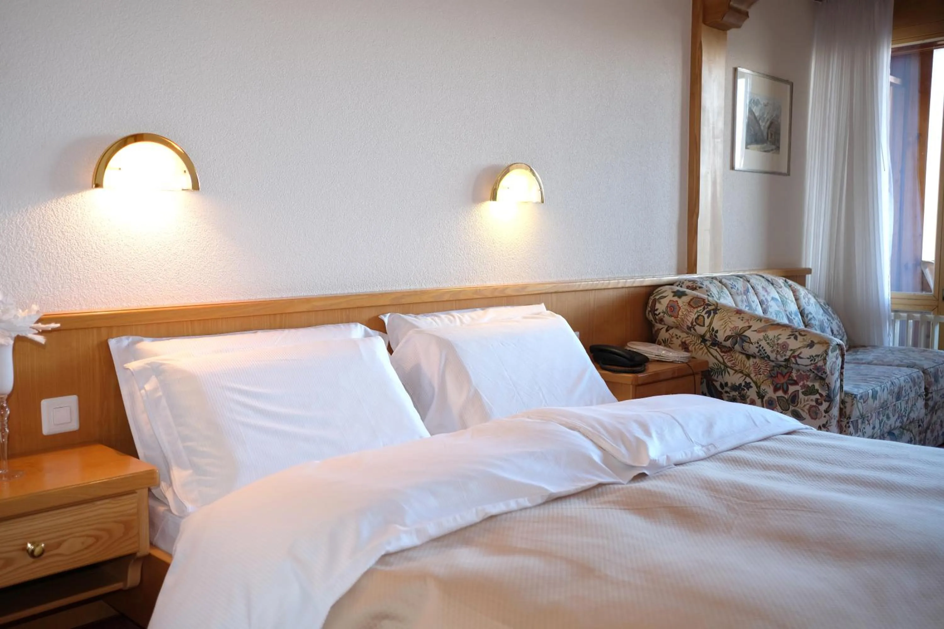 Bed in Hotel Restaurant Rothorn