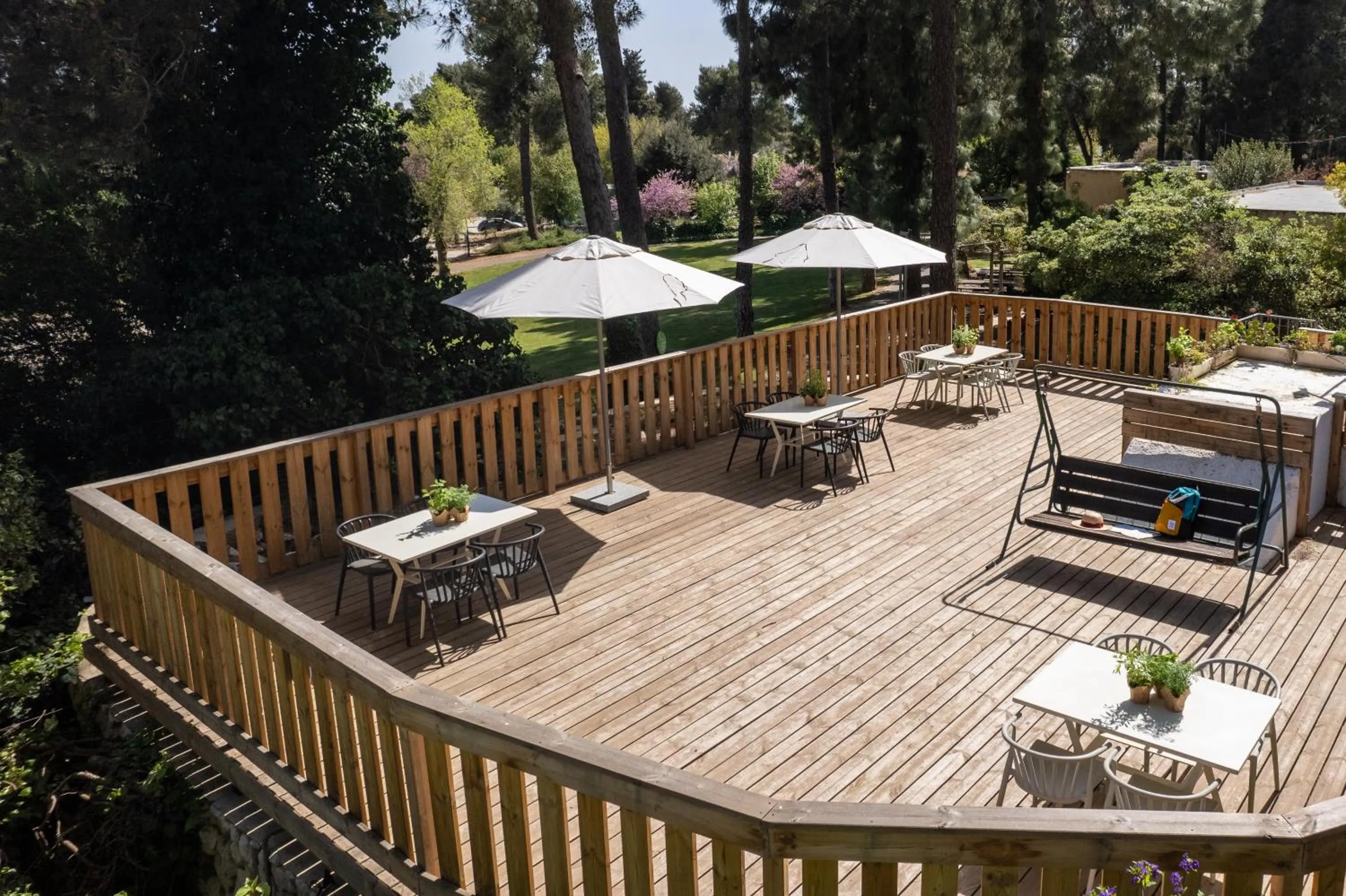 Balcony/Terrace in Kibbutz Malkiya Travel Hotel