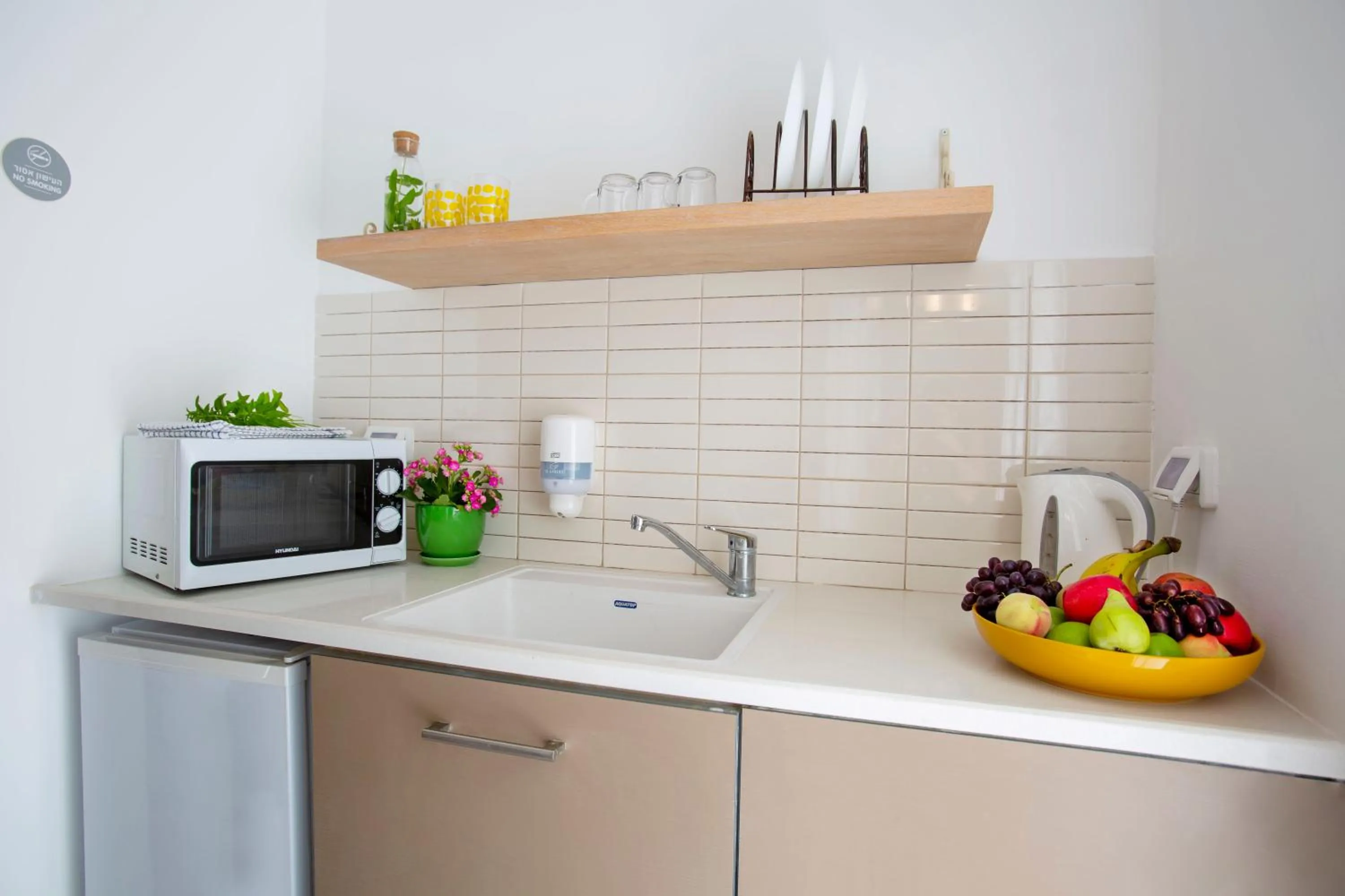 Kitchen or kitchenette in Kibbutz Malkiya Travel Hotel