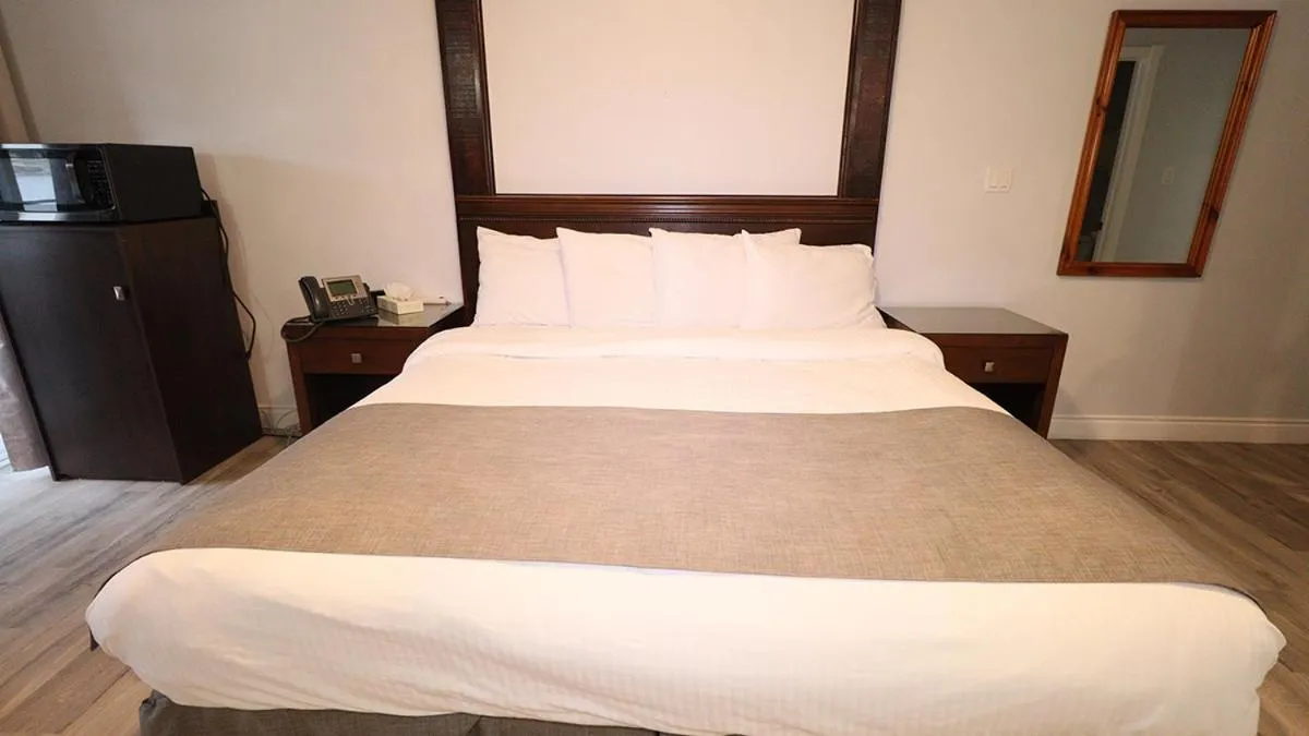 Bed in Algonquin Lakeside Inn