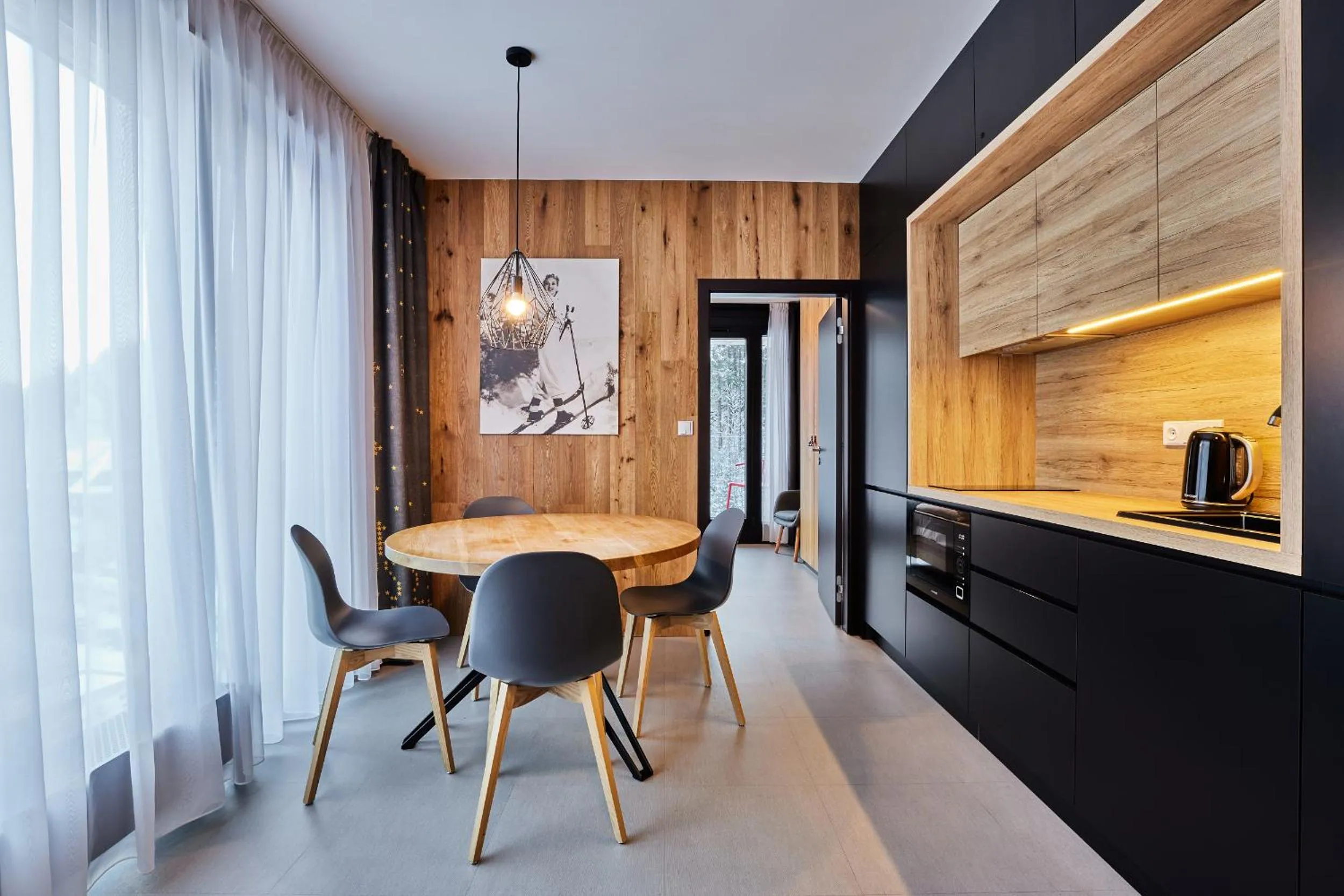 Kitchen or kitchenette in Aparthotel Svatý Vavřinec