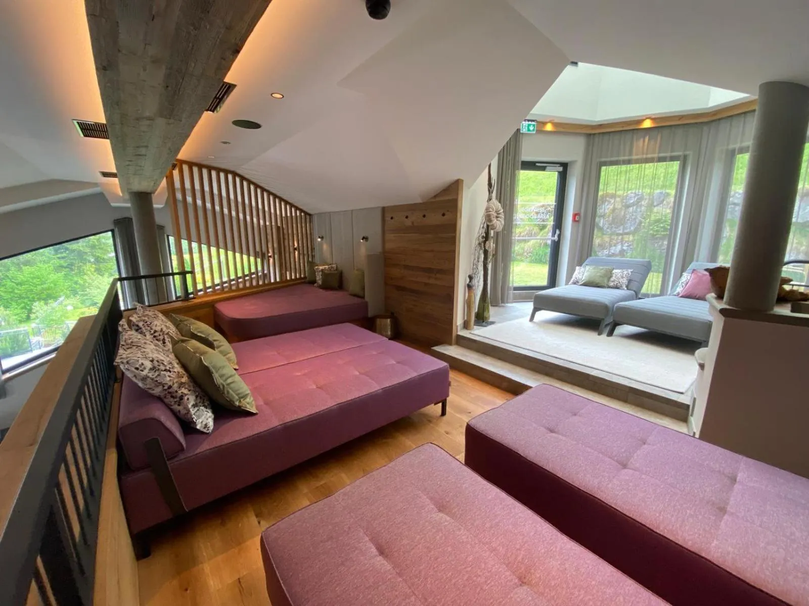 Seating area, Bed in Hotel Bergkristall