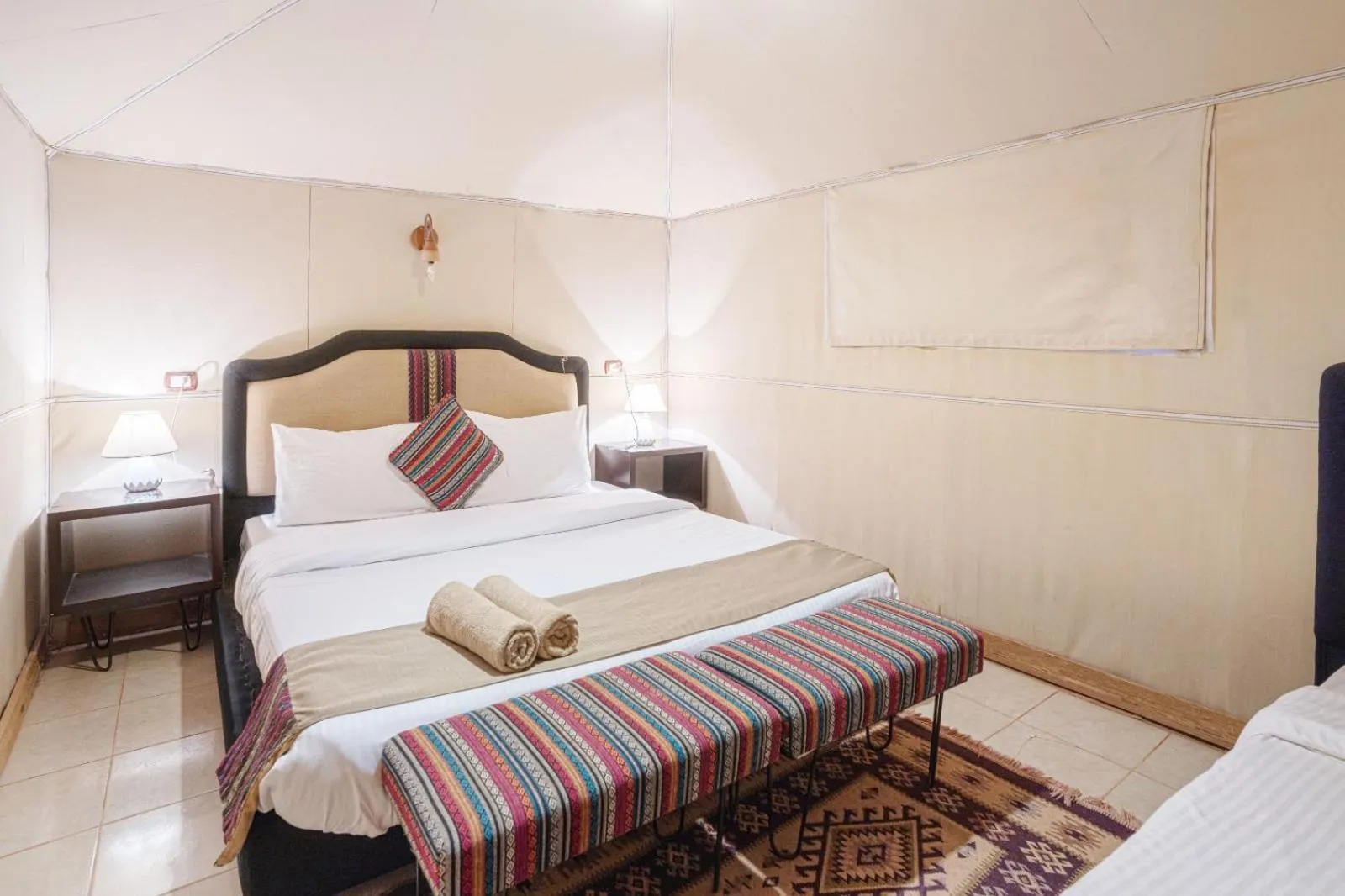 Bed in Rahayeb Desert Camp