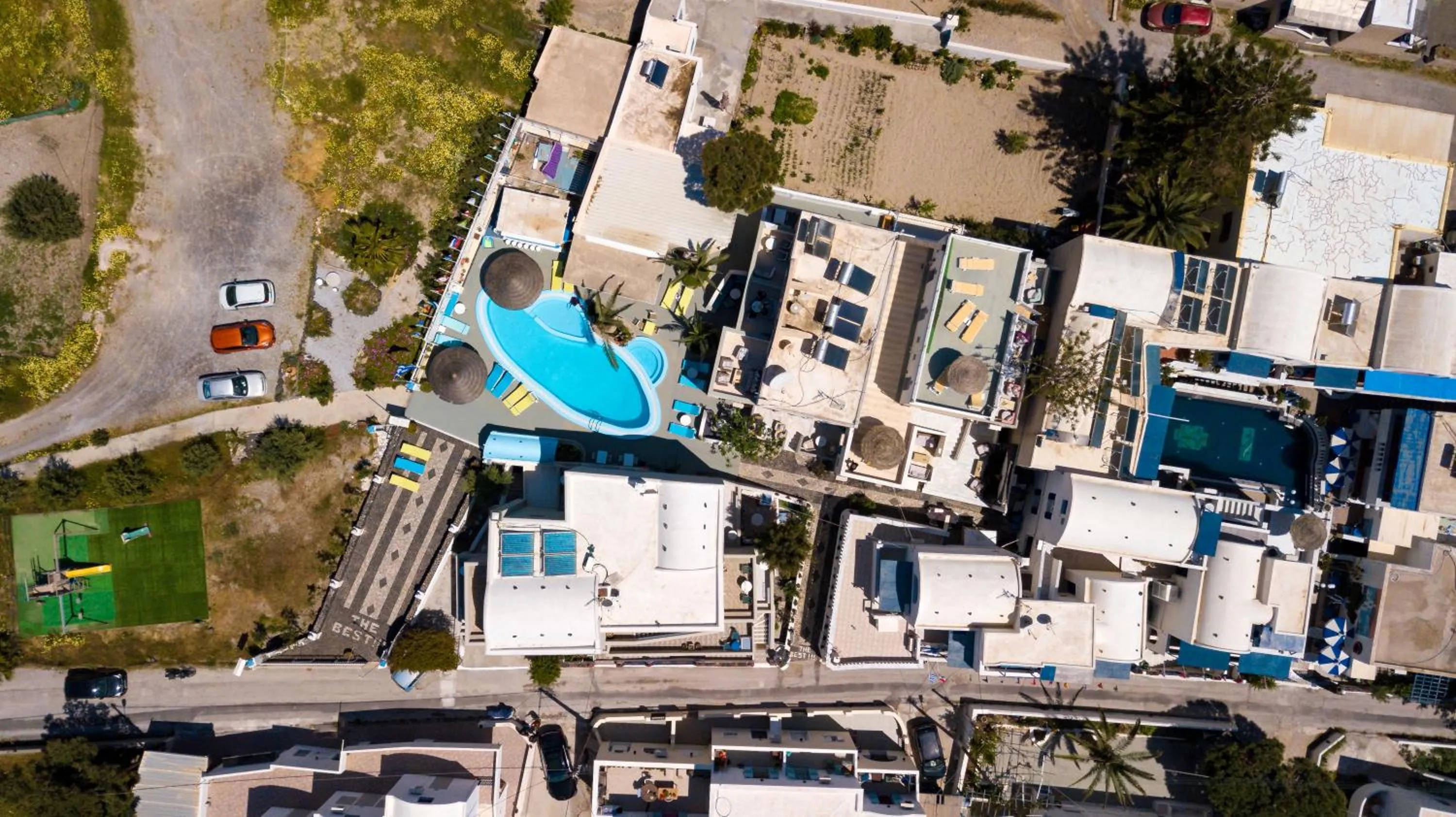 Bird's eye view in Fortuna Perissa