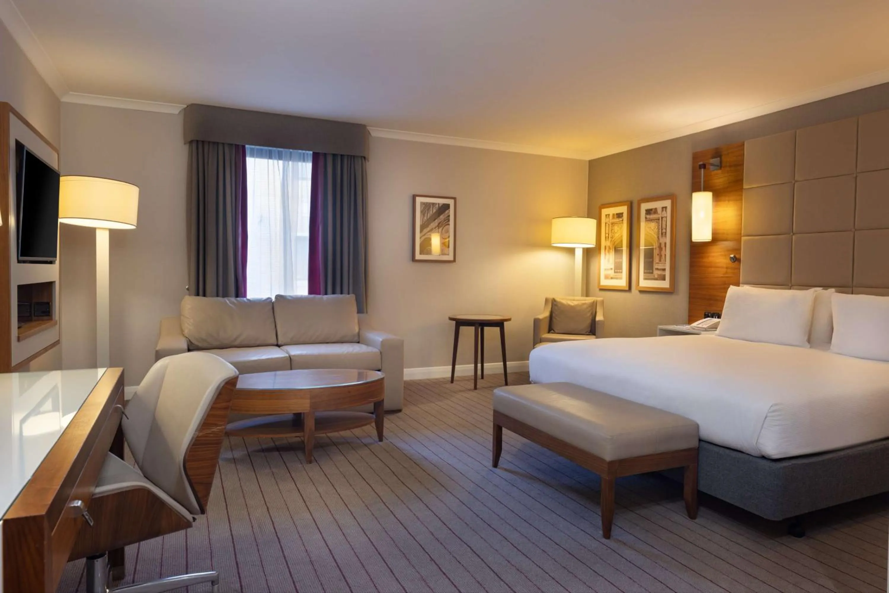 Living room, Bed in Hilton Cambridge City Centre