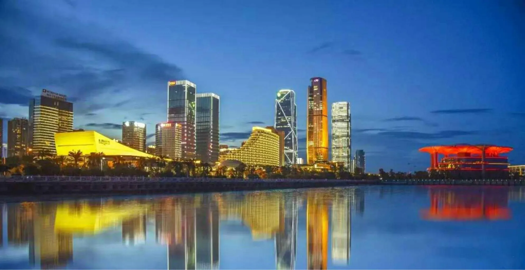 Bird's eye view in Xiamen International Conference Center Hotel Prime Seaview Hotel