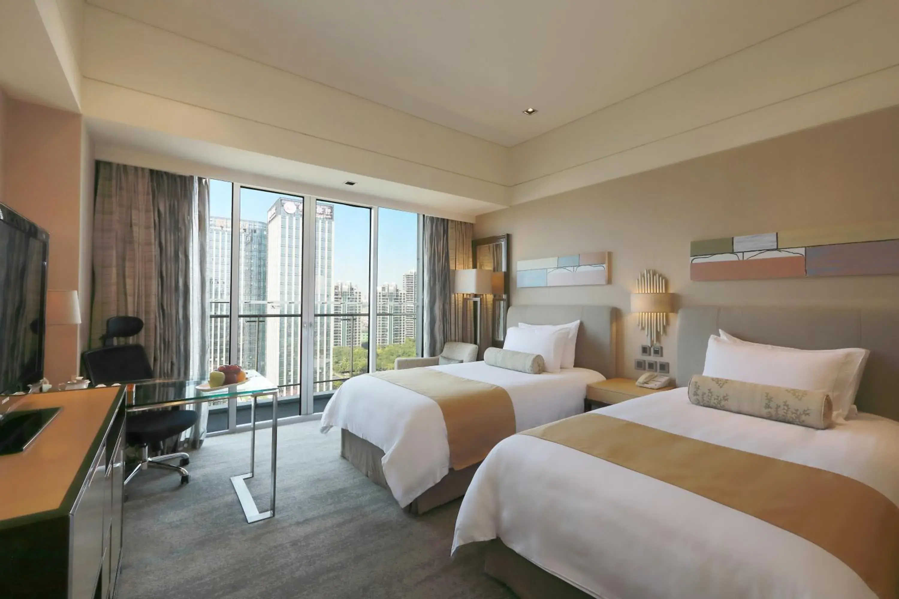 Superior CBD View Twin Room in Xiamen International Conference Center Hotel Prime Seaview Hotel Superior CBD View Twin Room in Xiamen International Conference Center Hotel Prime Seaview Hotel