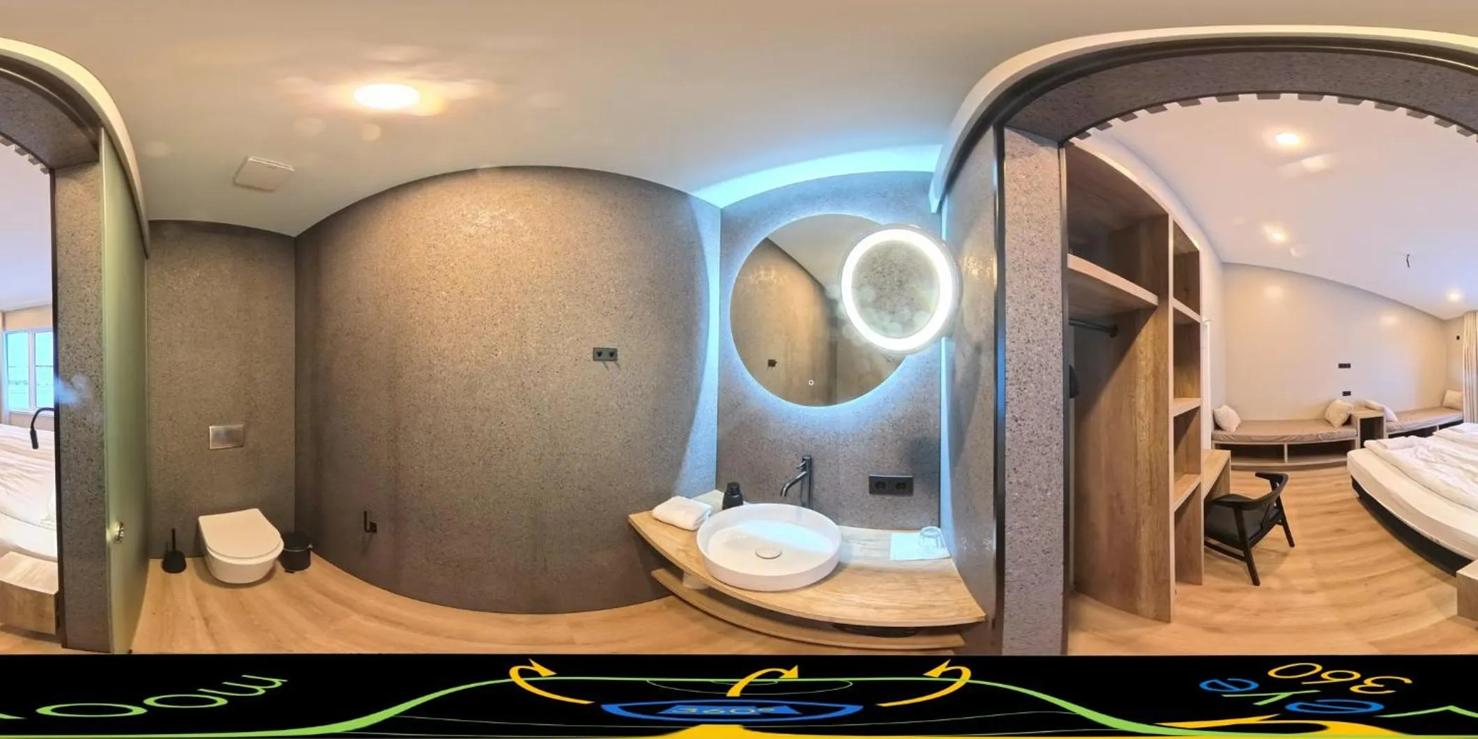 Bathroom, Bed in Hestheimar