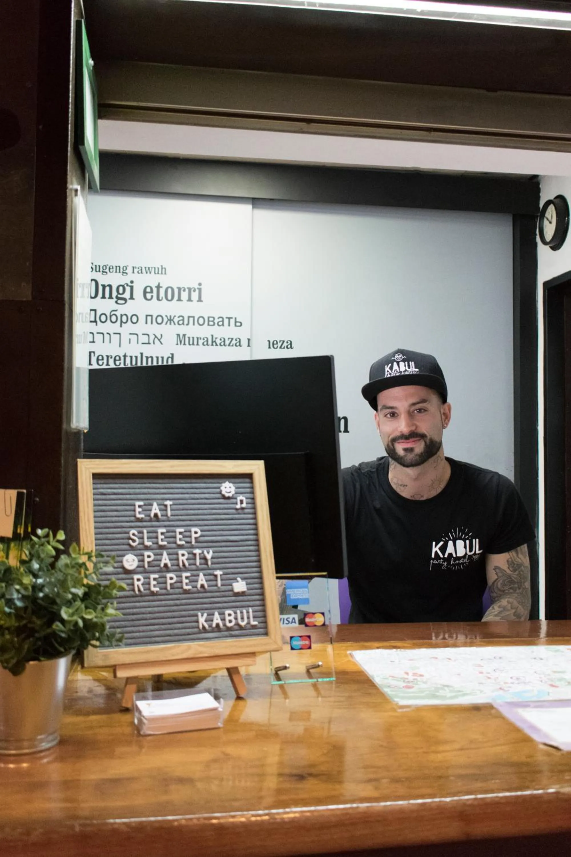 Staff in Kabul Party Hostel Barcelona