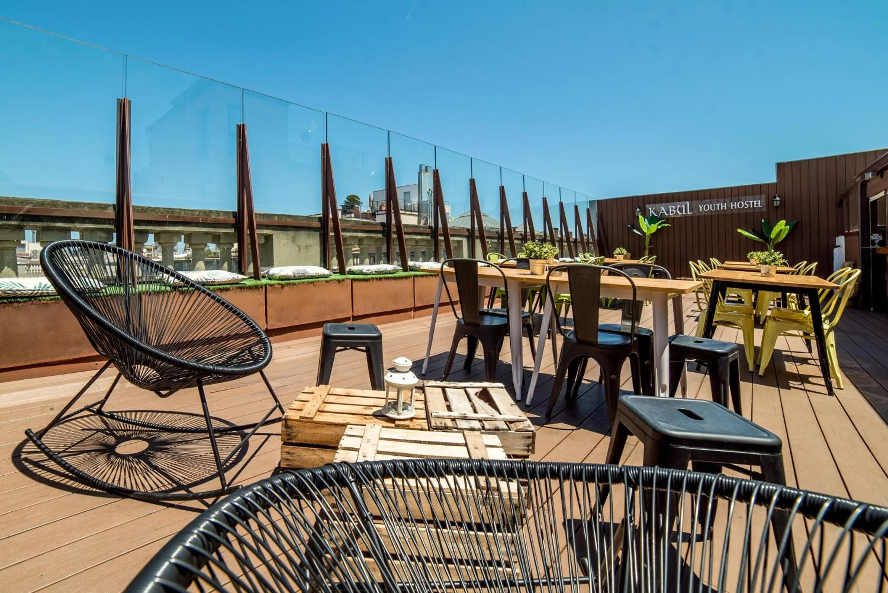 Balcony/Terrace in Kabul Party Hostel Barcelona