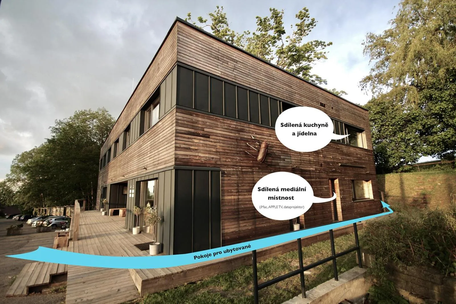 Facade/entrance in Flight Park Javorovy