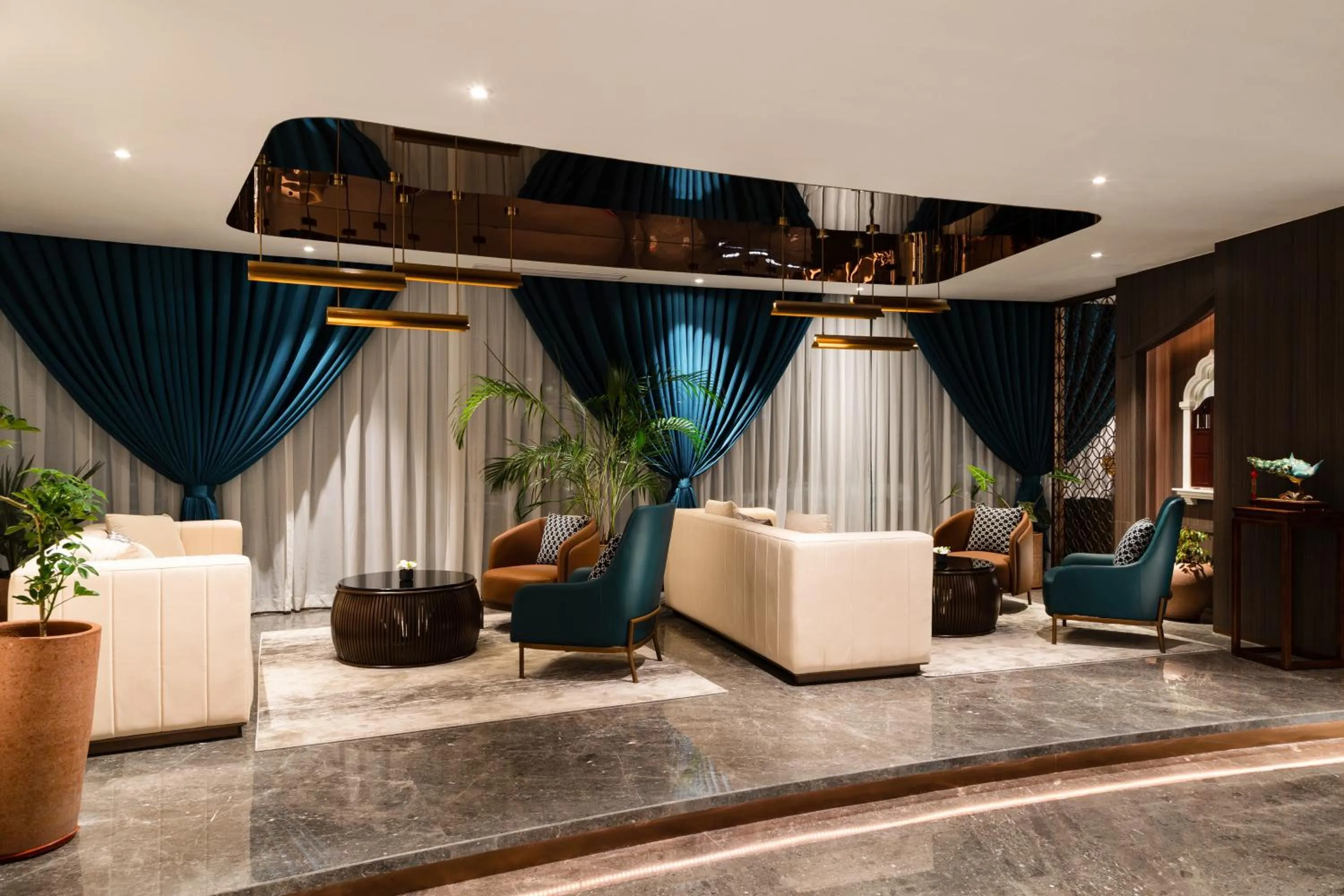 Seating area in Guangzhou Wogo Yuanbao Hotel-Zhujiang New Town