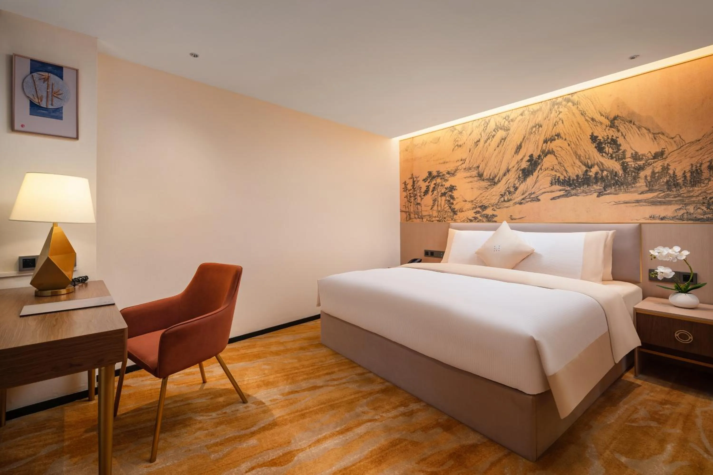 Bed in Guangzhou Wogo Yuanbao Hotel-Zhujiang New Town