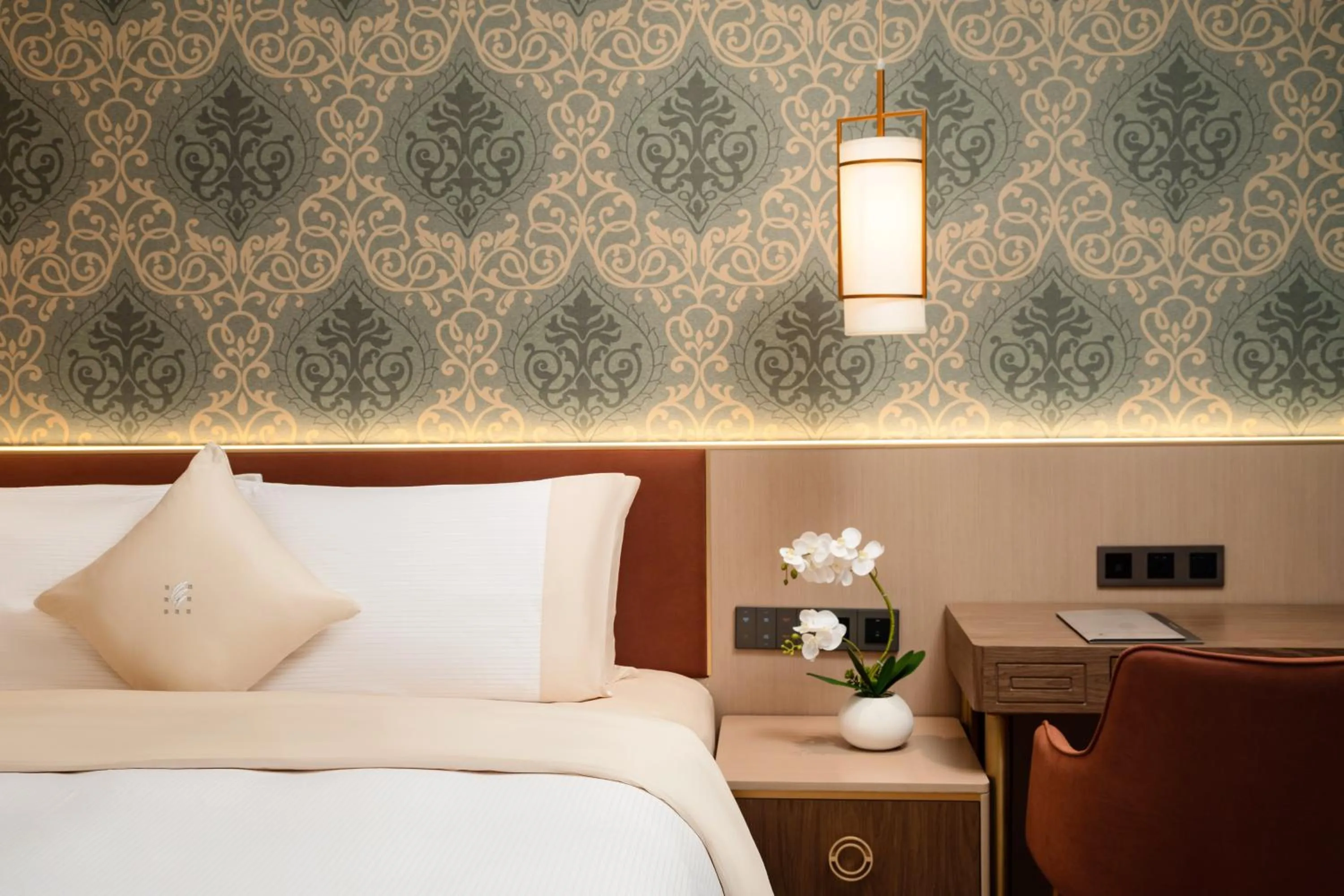 Bed in Guangzhou Wogo Yuanbao Hotel-Zhujiang New Town