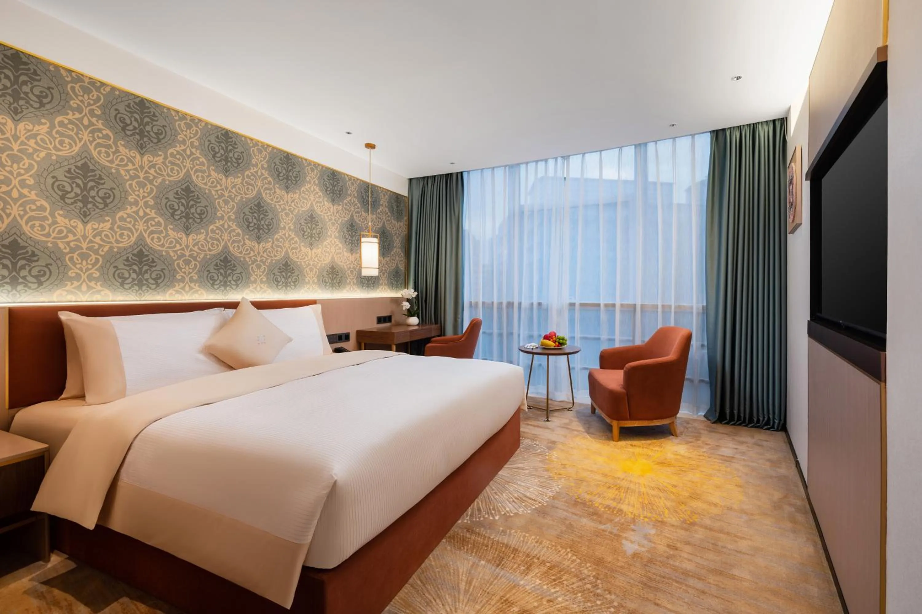 Bed in Guangzhou Wogo Yuanbao Hotel-Zhujiang New Town